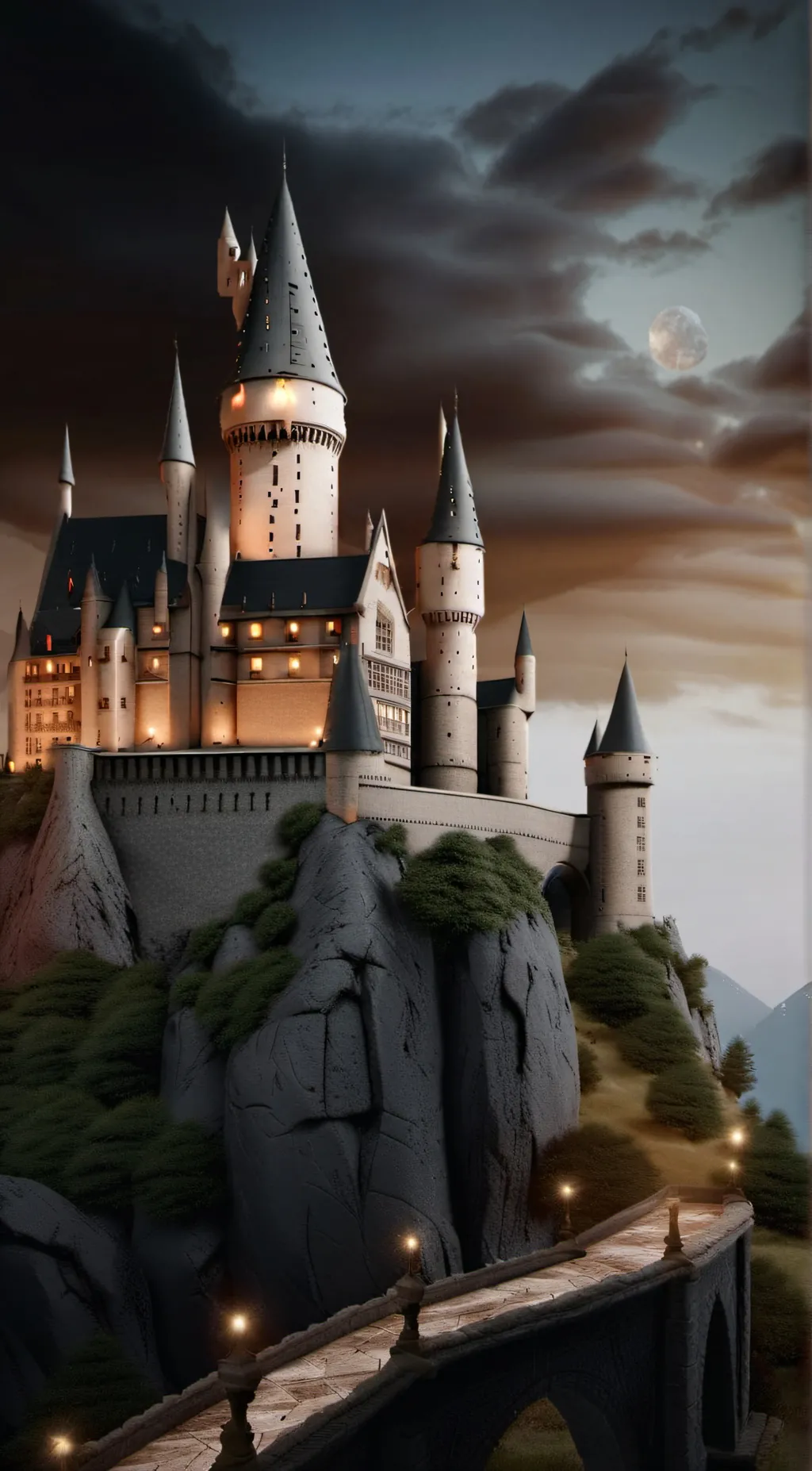 ai character: Hogwarts background
