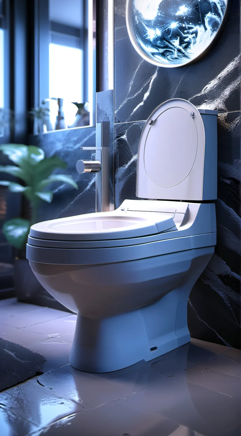 ai character: the TOILET :O background