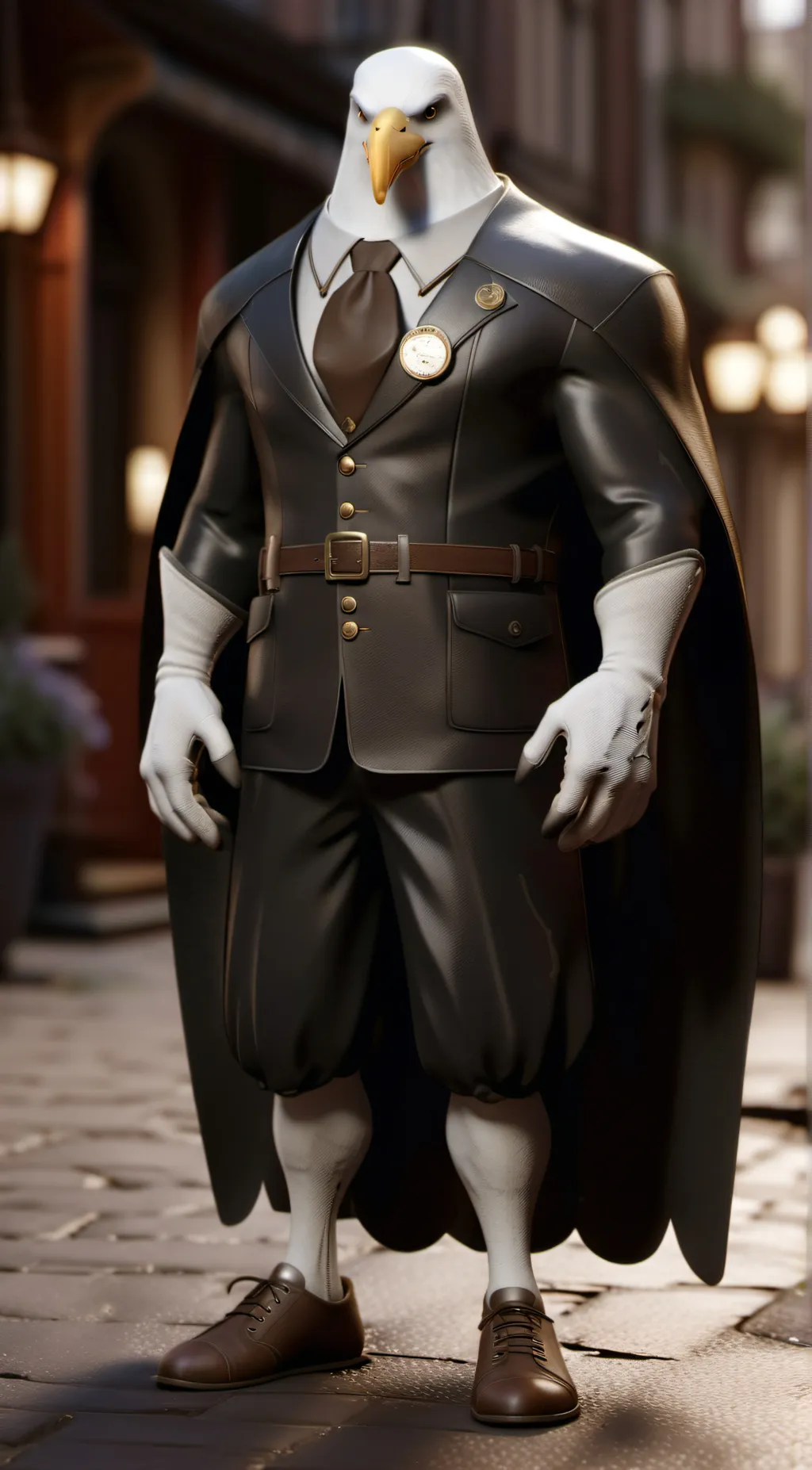 ai character: Bruce seagull background