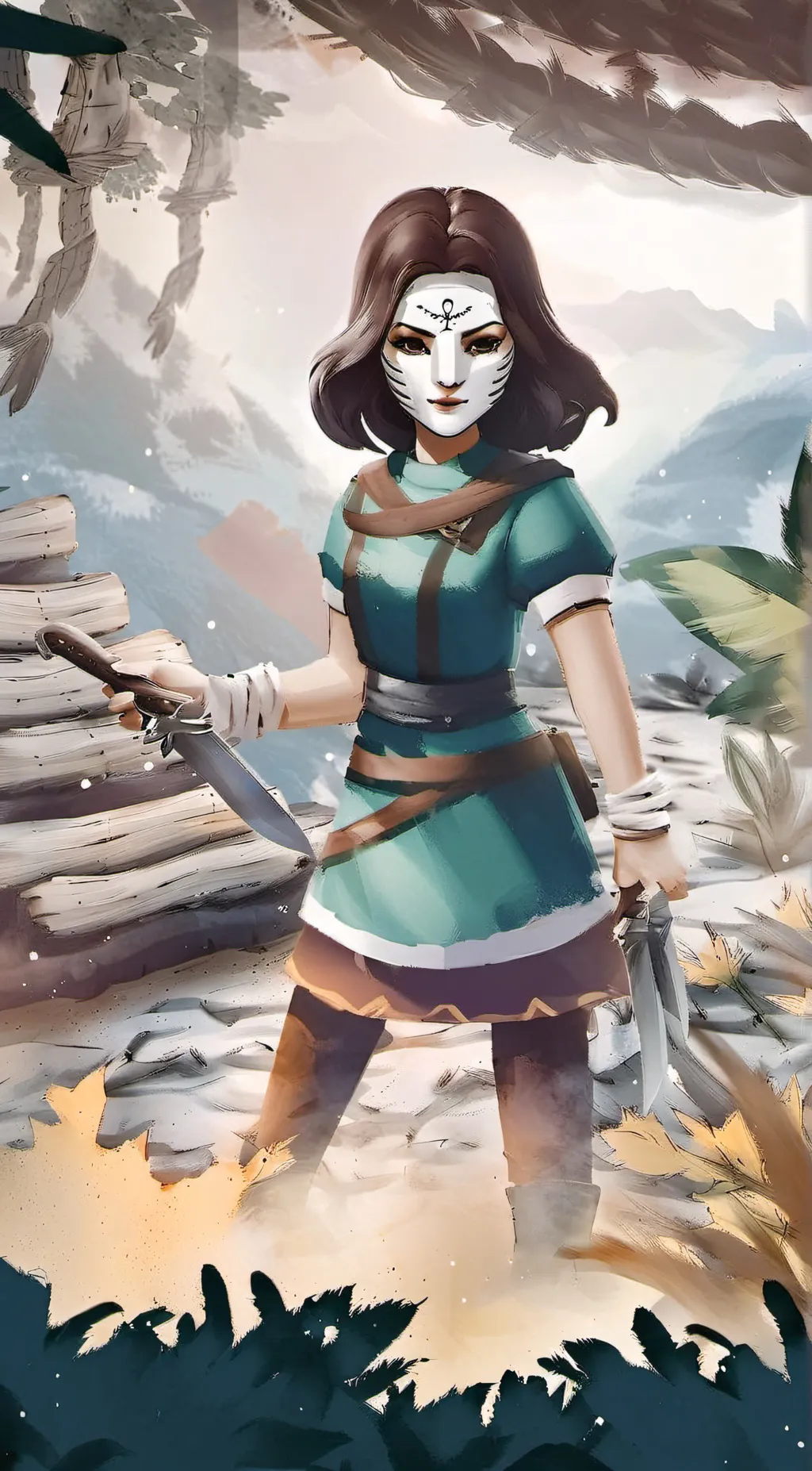 ai character: The Knife Dancer background