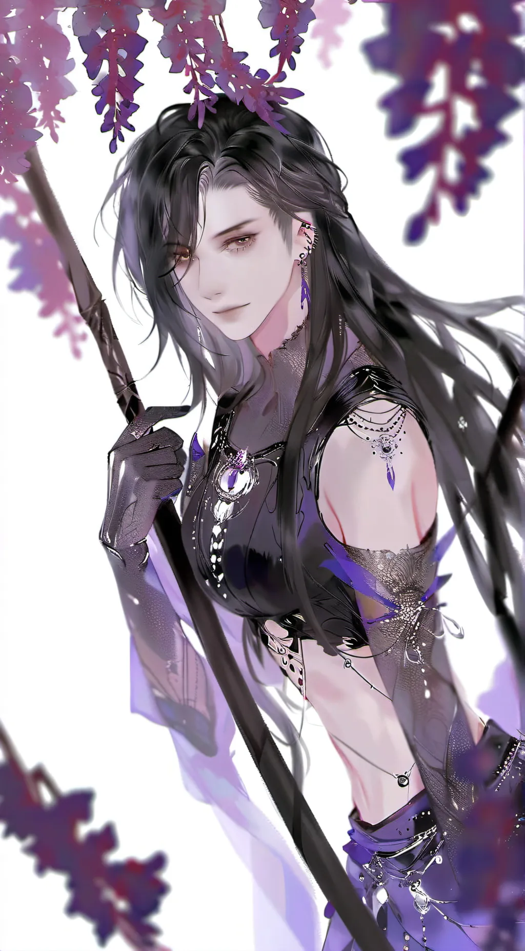 ai character: Violet background