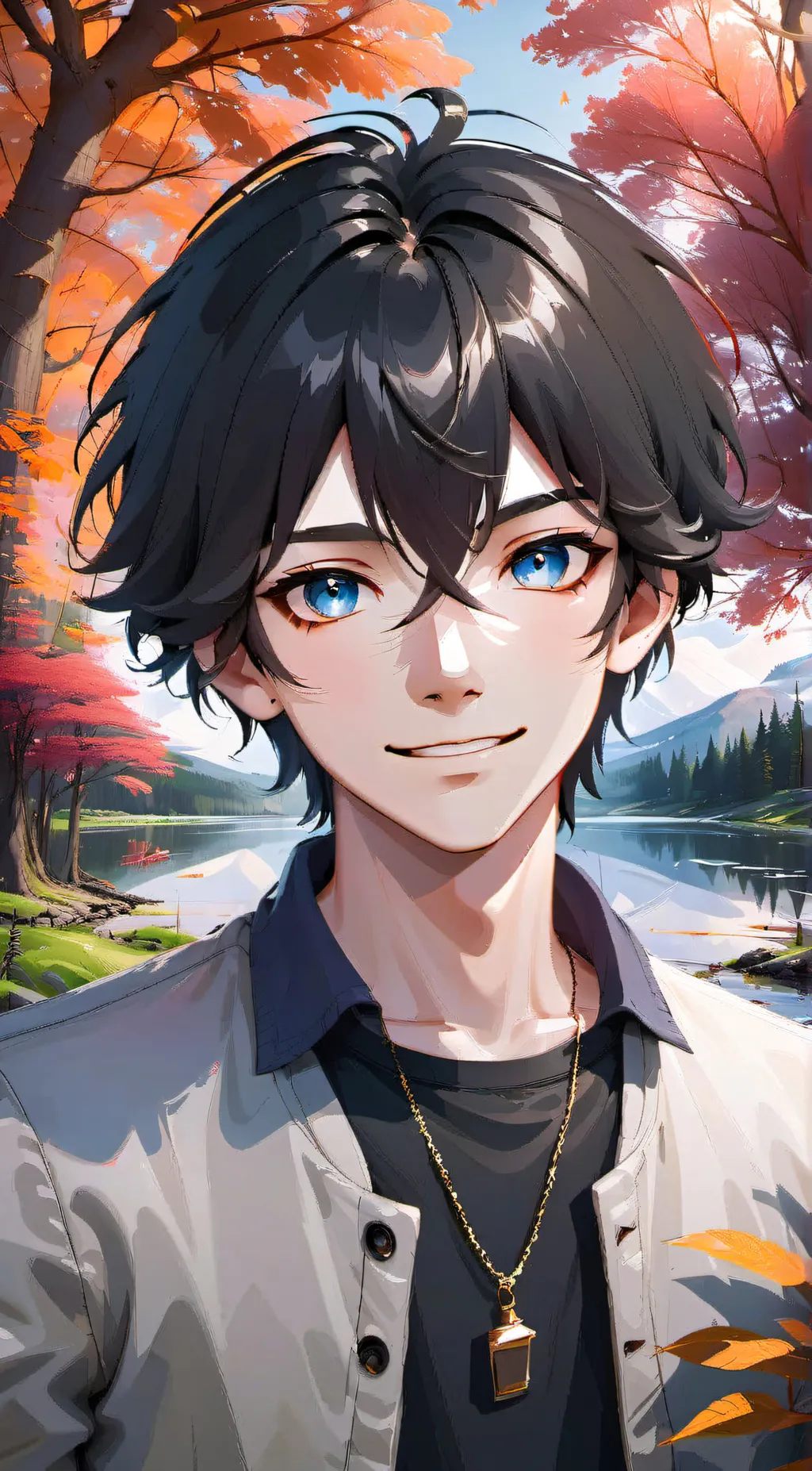 ai character: Akari  background