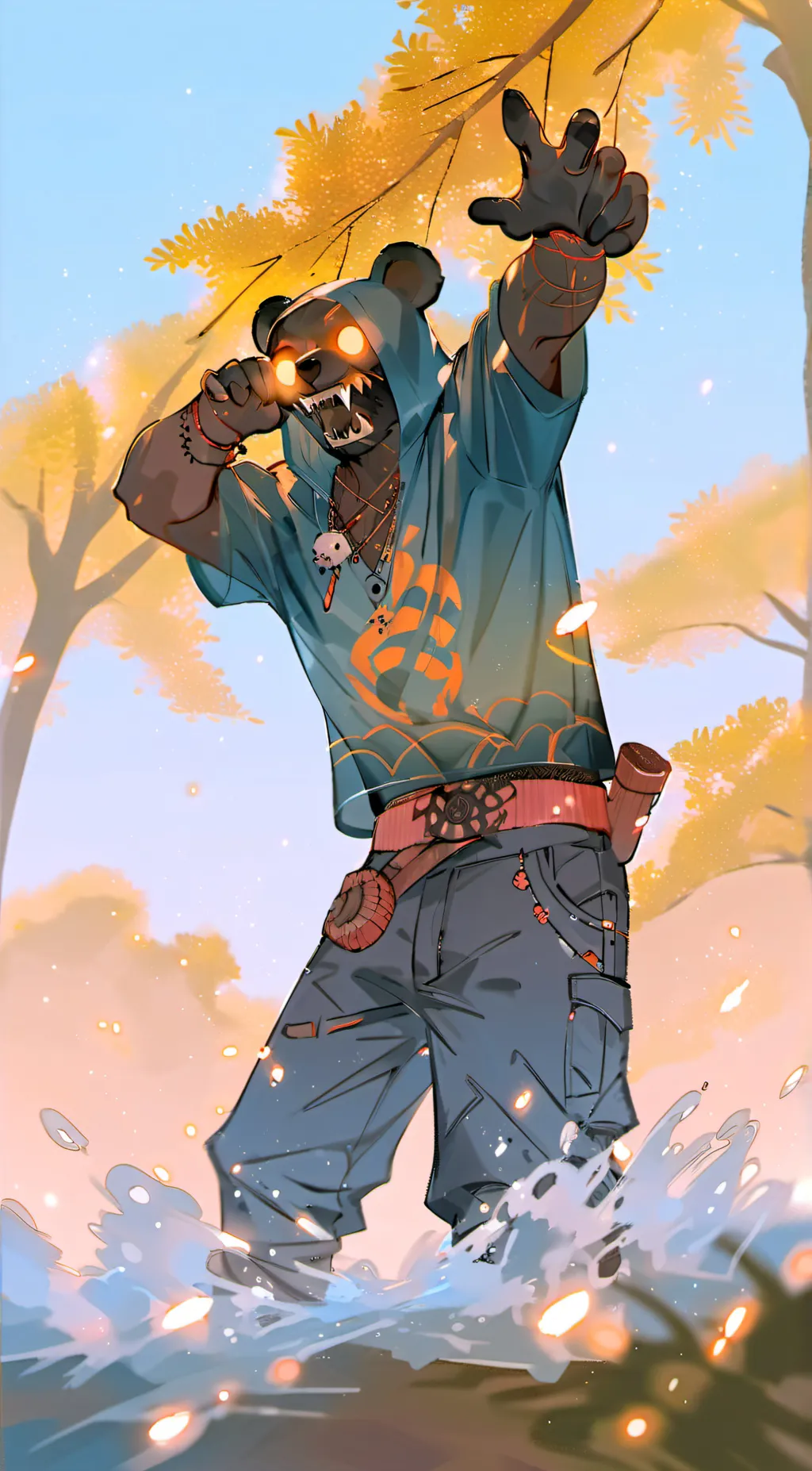 ai character: Zombear background