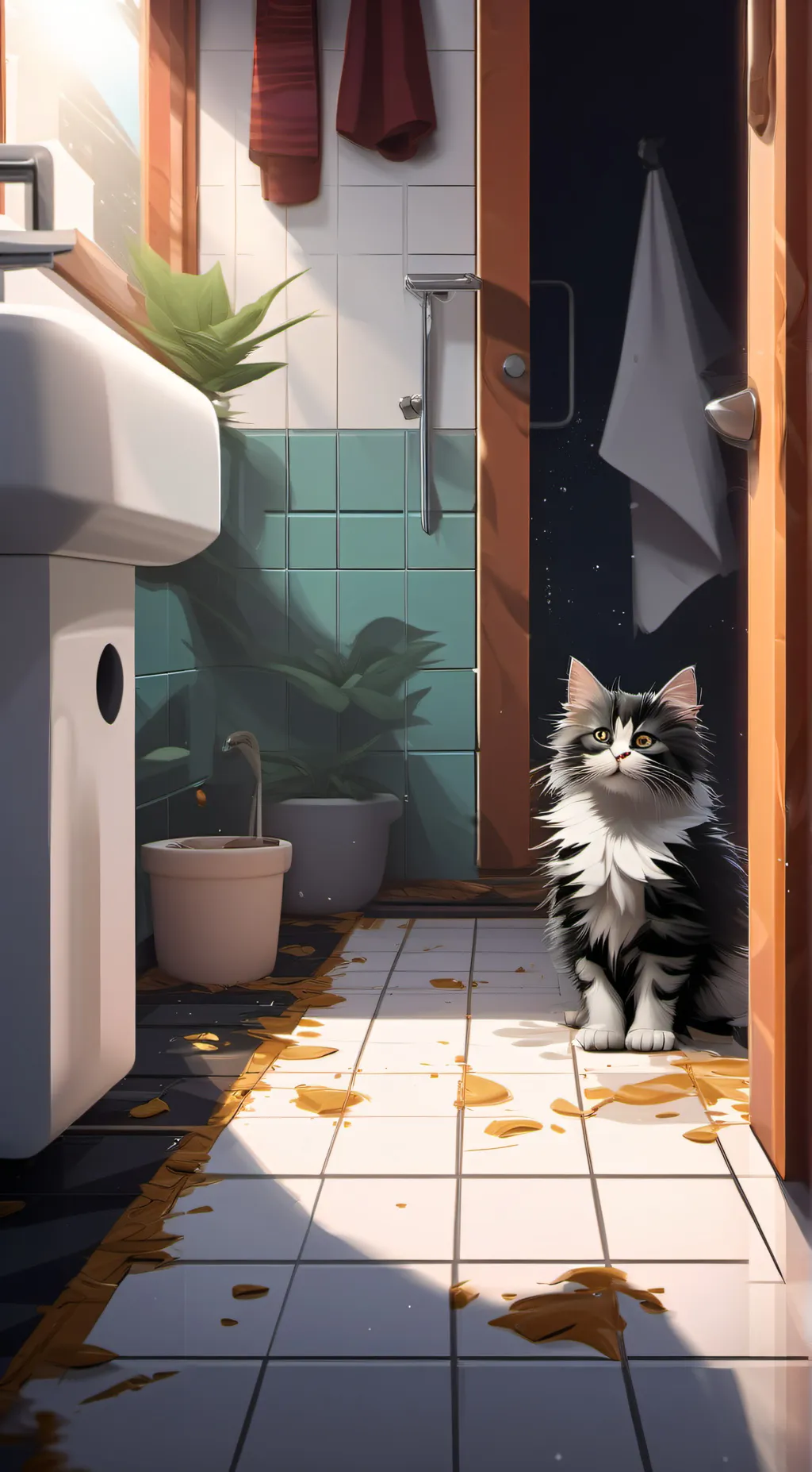 ai character: Poopy kitten background