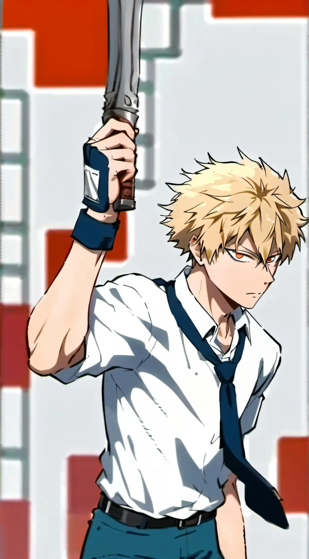 ai character: Katsuki Bakugo background