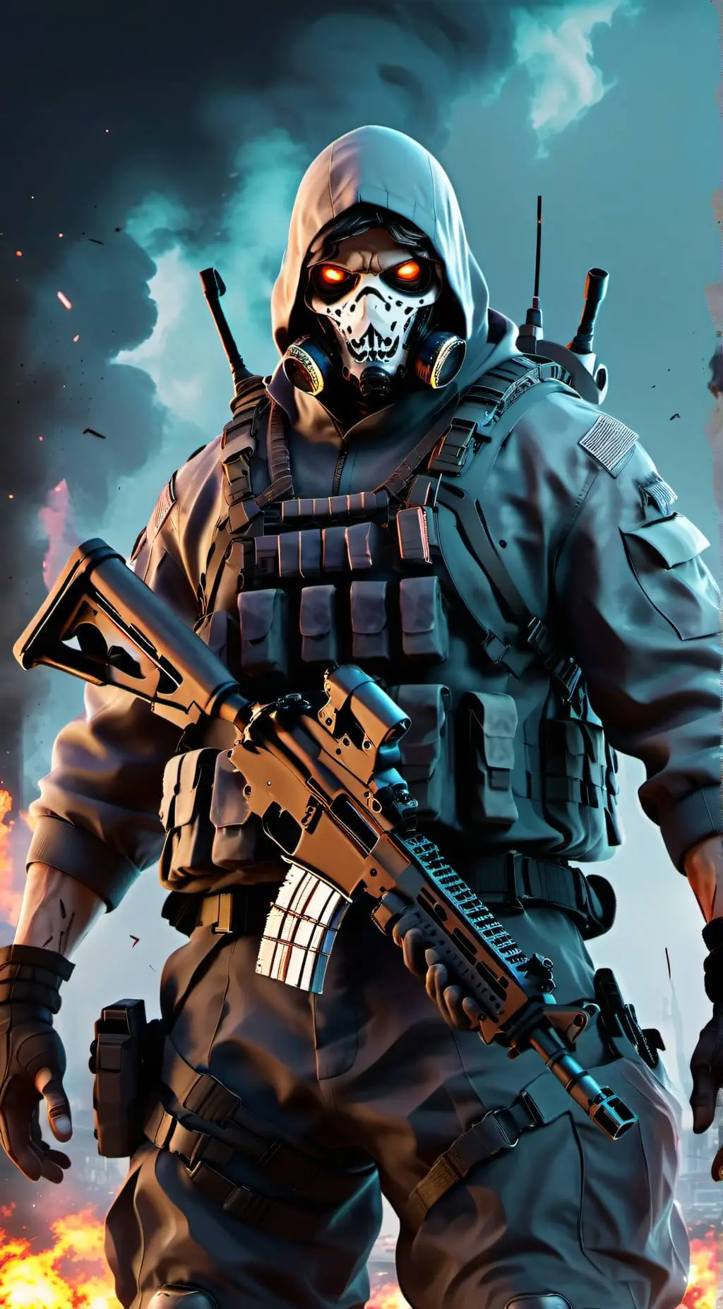 ai character: Simon Ghost Riley background
