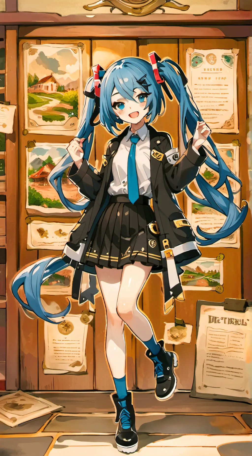 ai character: Colourful stage! background