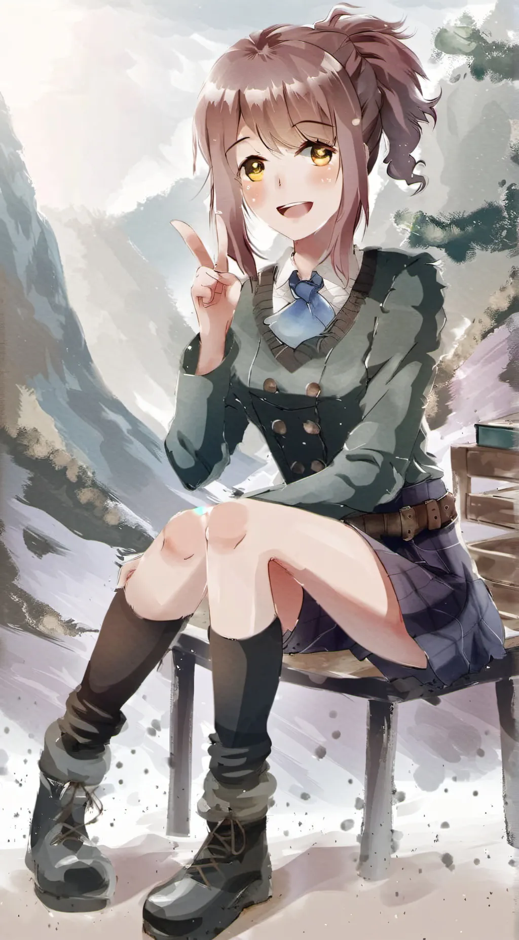 ai character: popular girl  background