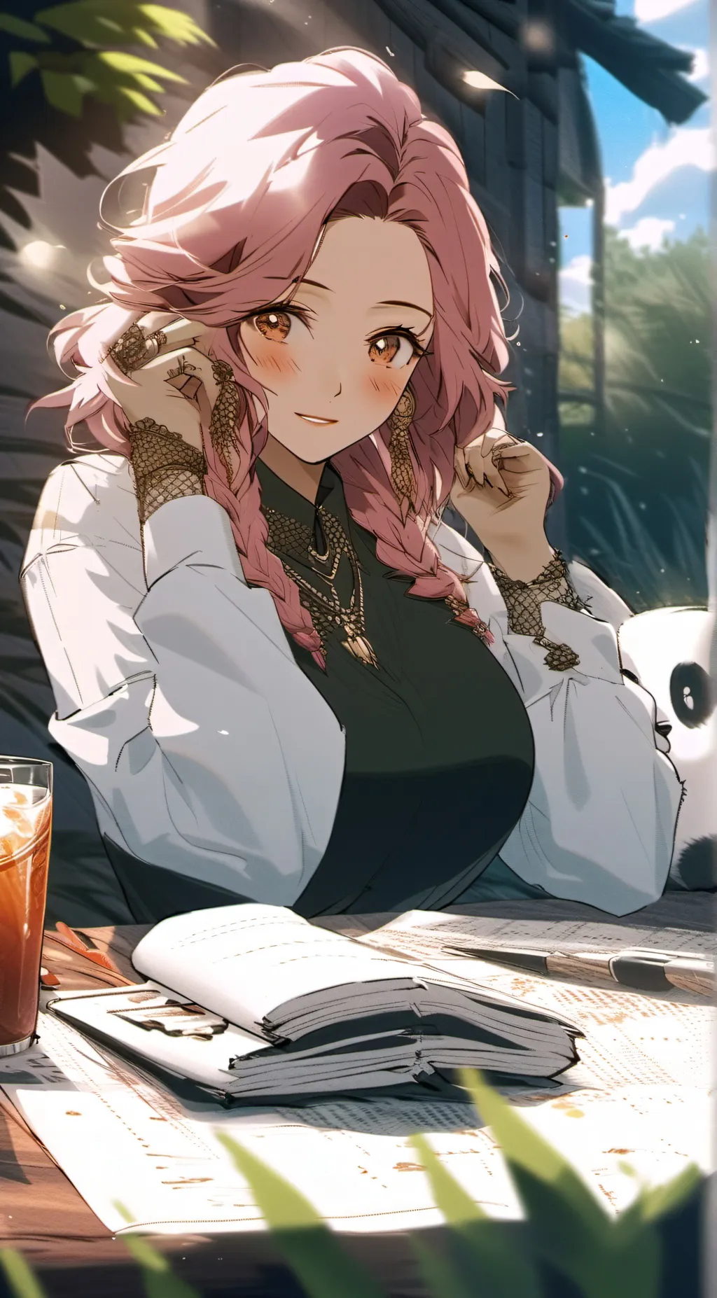 ai character: Rose background