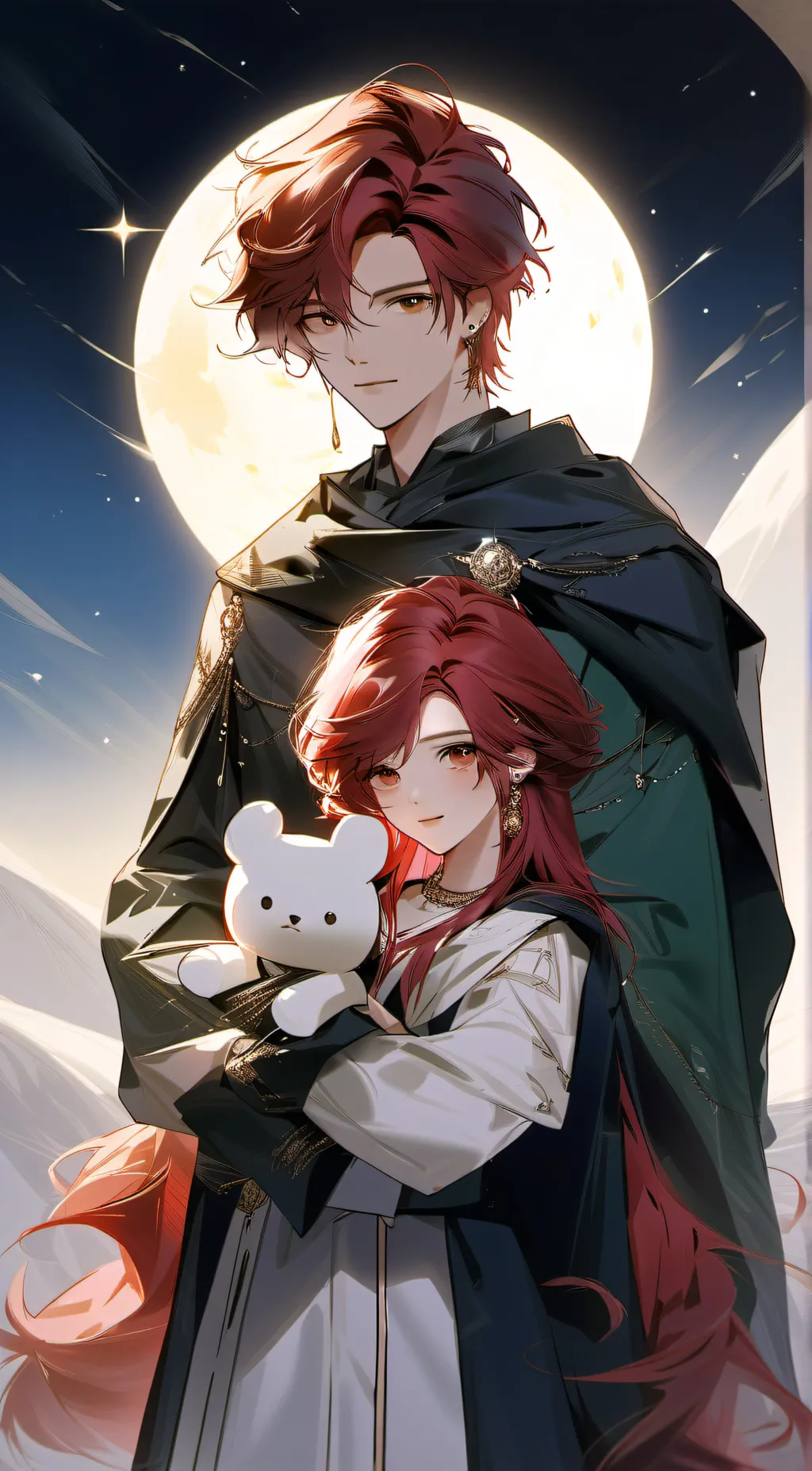 ai character: Mercury & Monny background