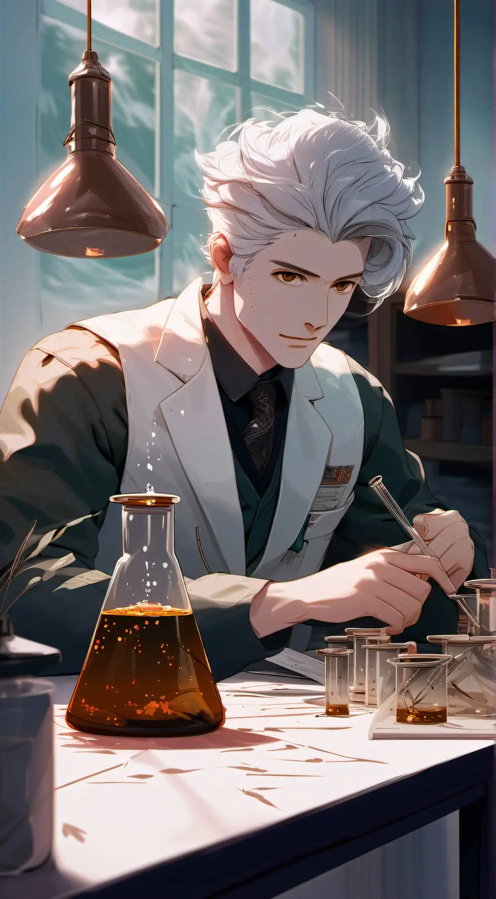 ai character: The science lab background