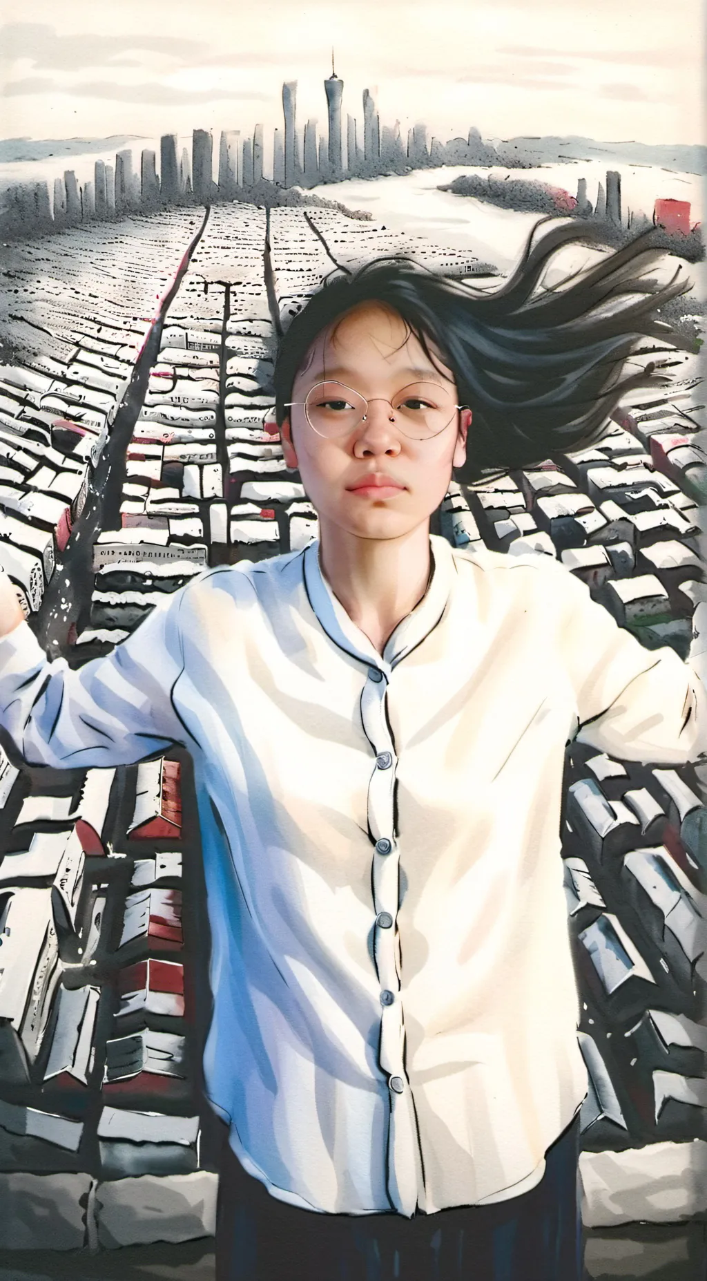 ai character: portal background