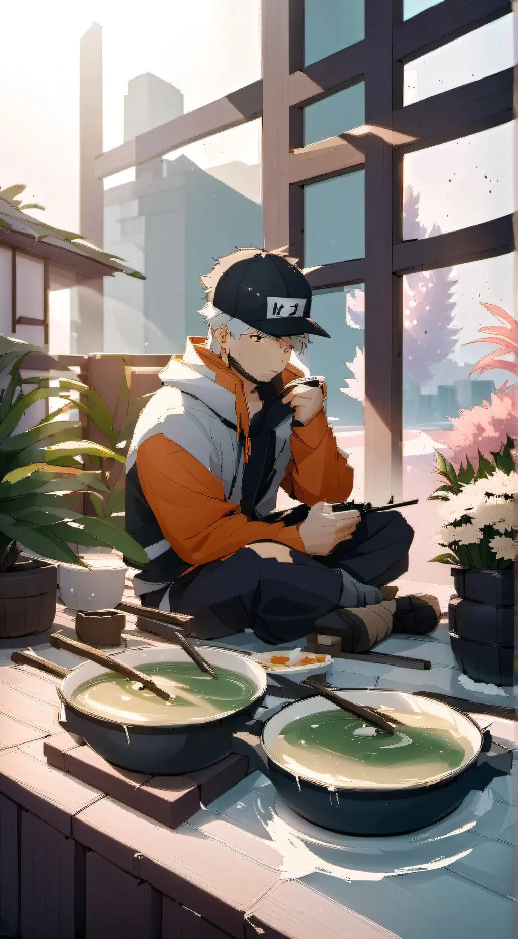 ai character: kakashi  background