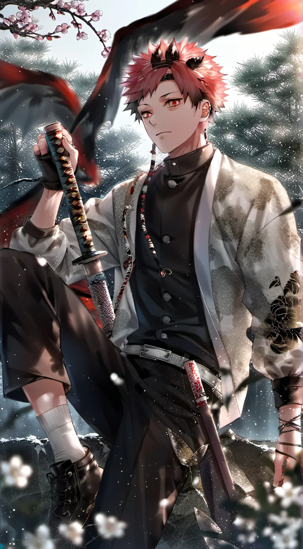 ai character: kny x jjk background