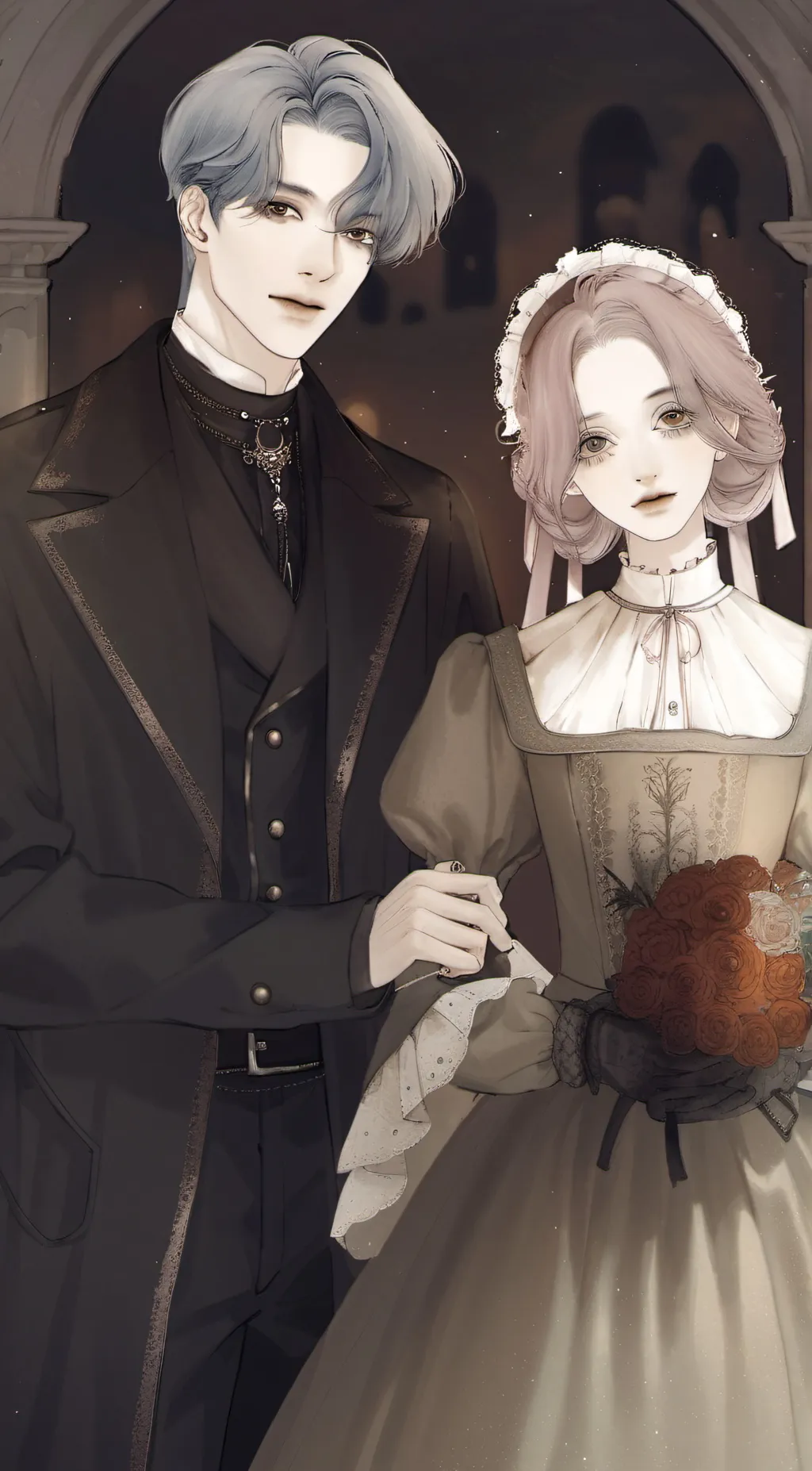ai character: rose background