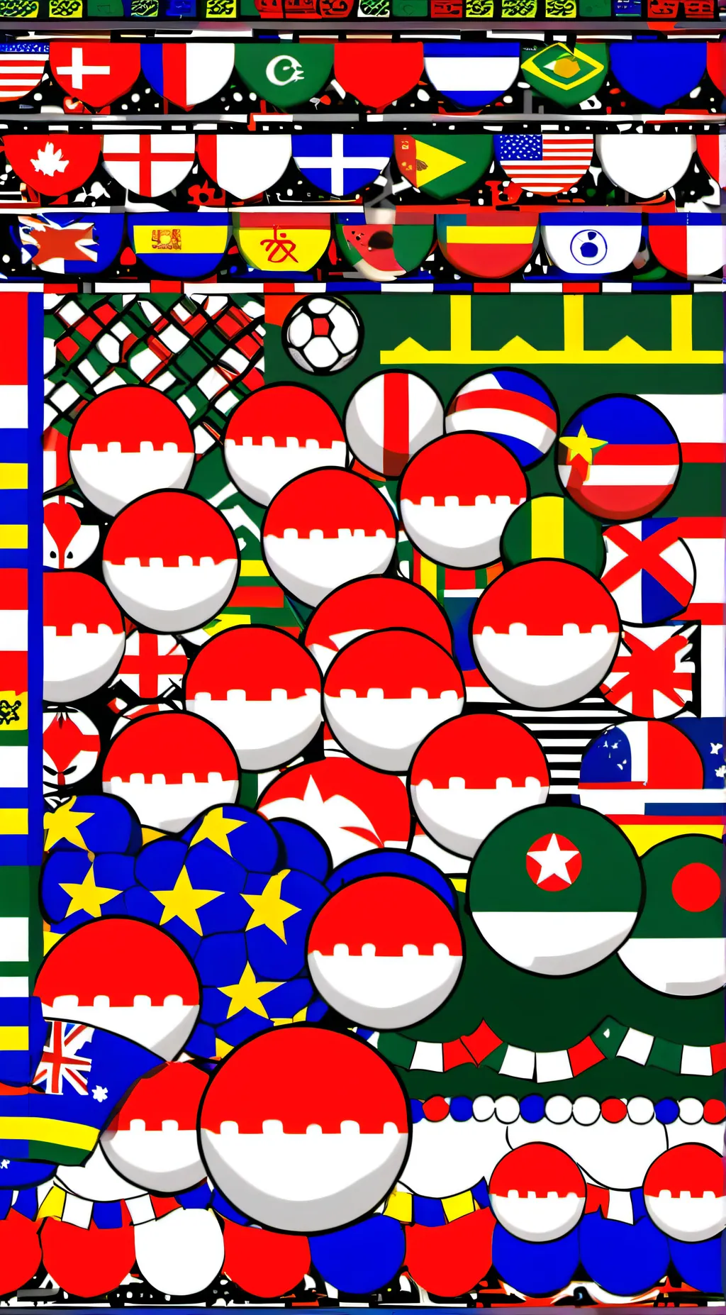 ai character: Country balls background