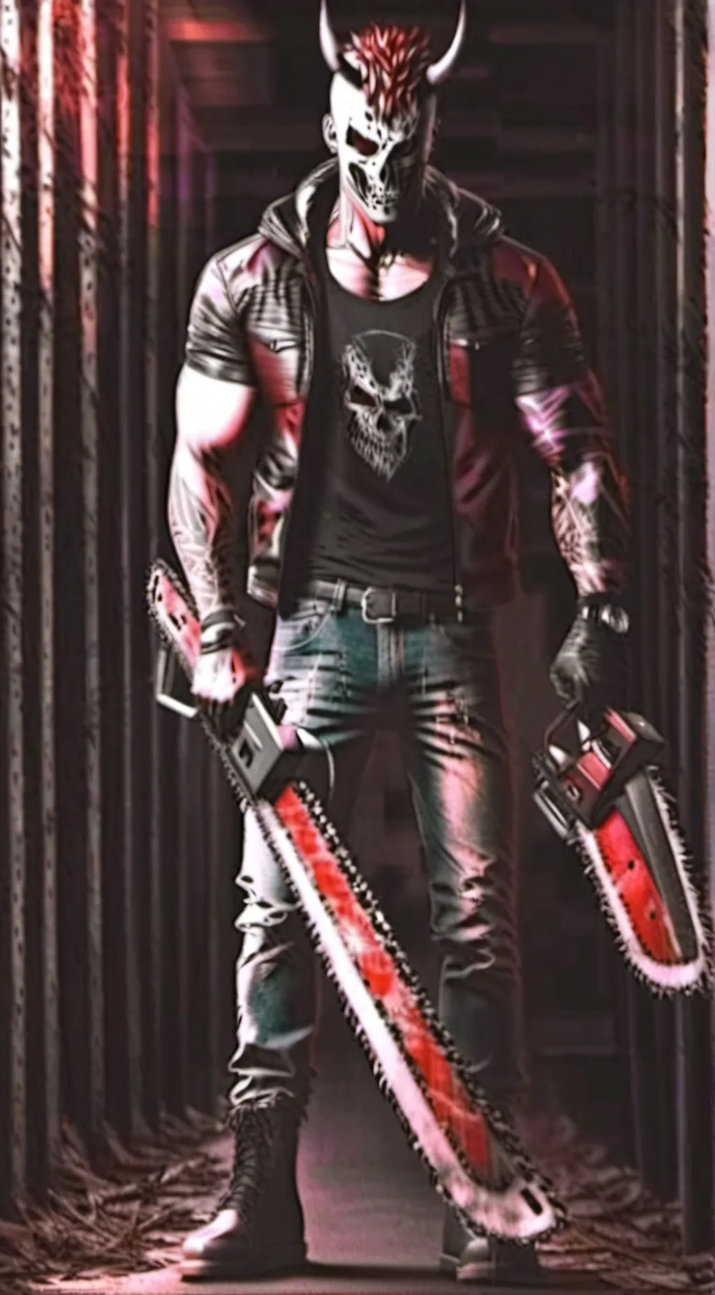 ai character: Sinister Chainsaw background
