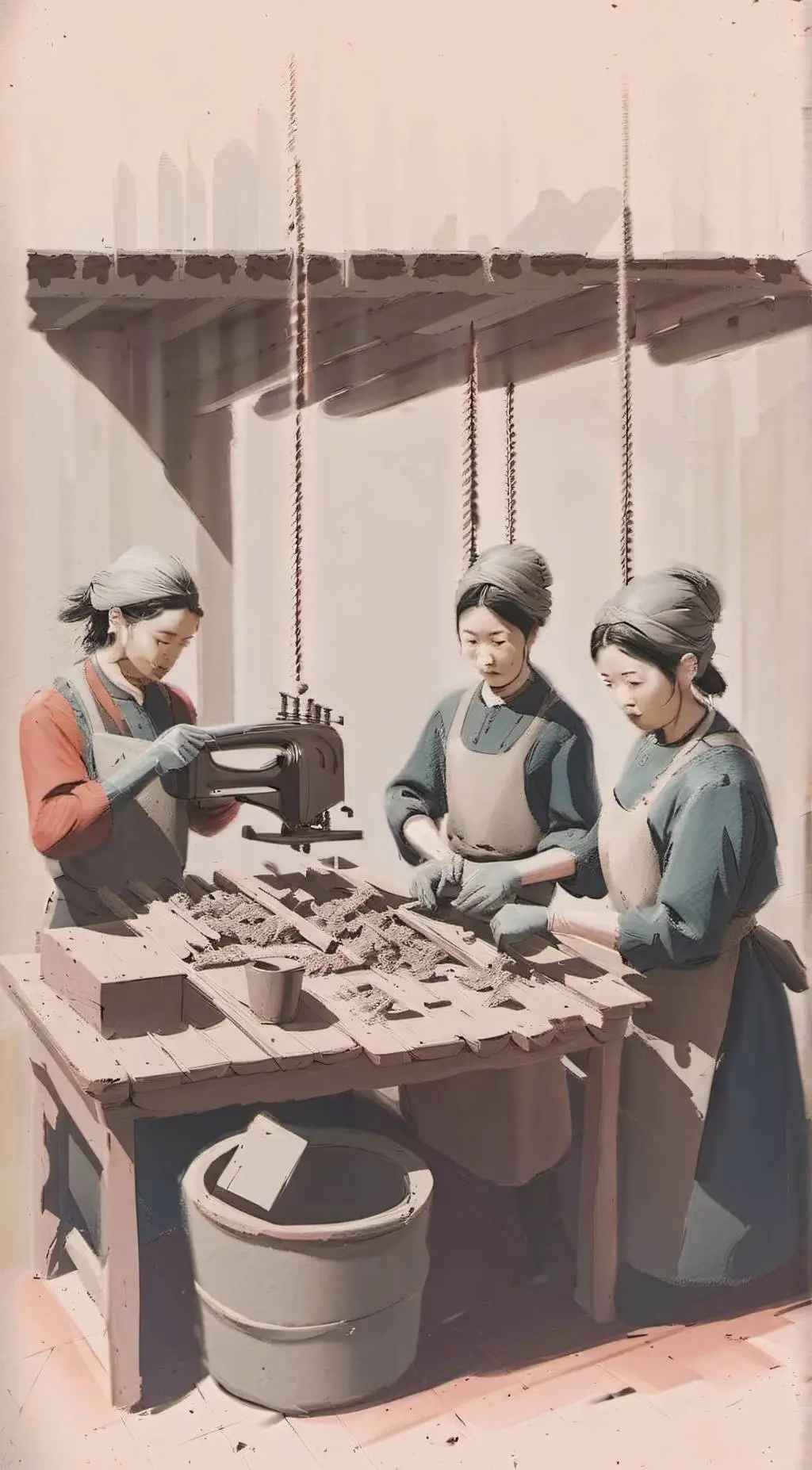 ai character: Glove Factory background