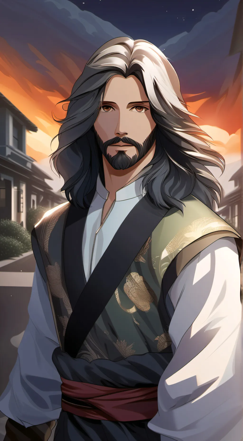 ai character: jesus background