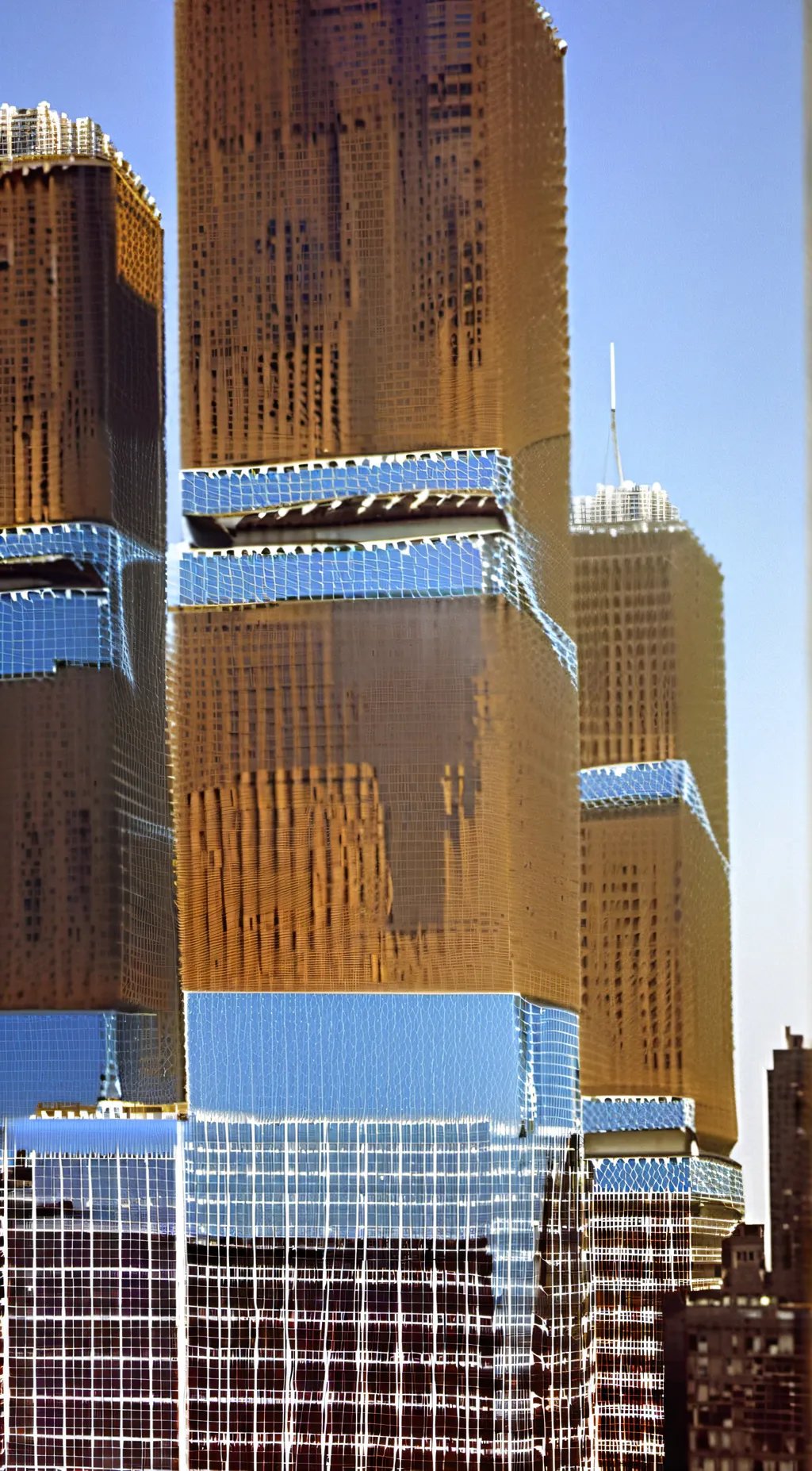 ai character: Twin towers  background