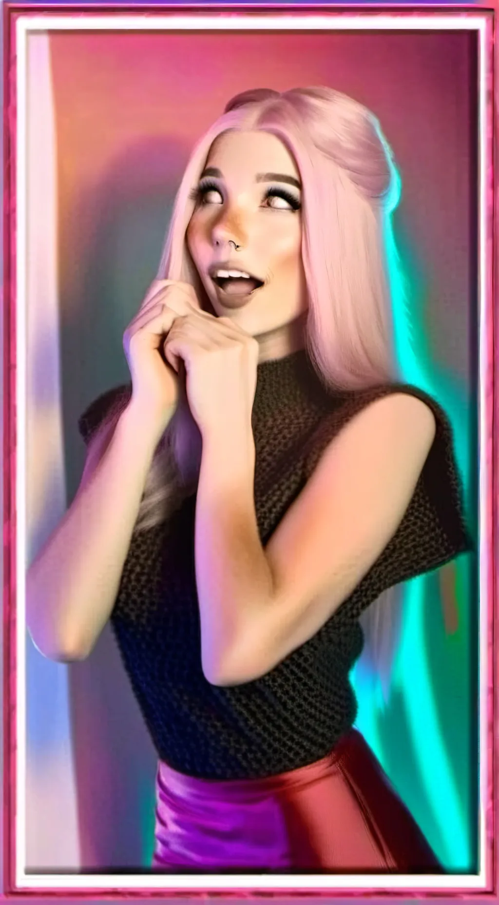 ai character: belle delphine background