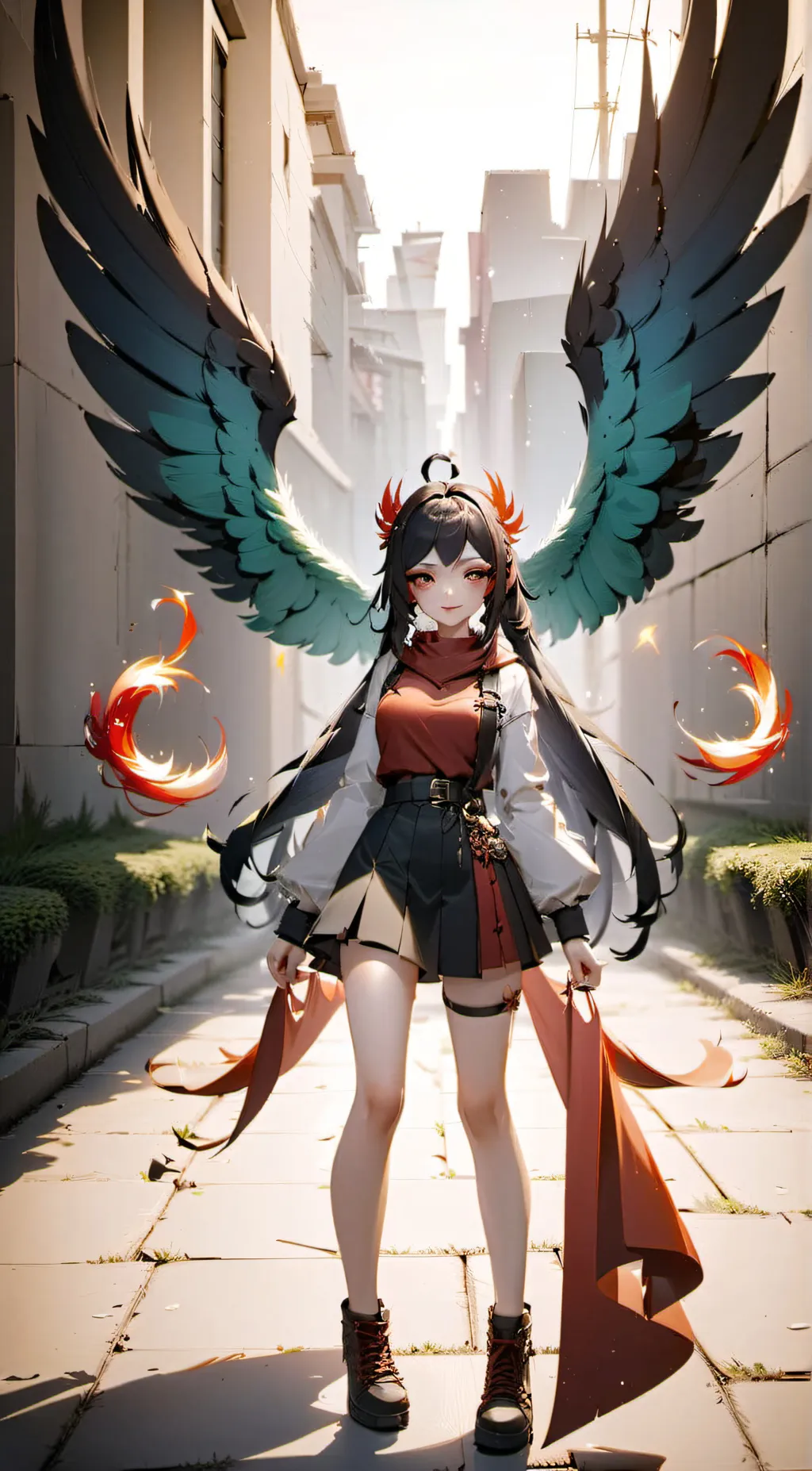 ai character: ember background