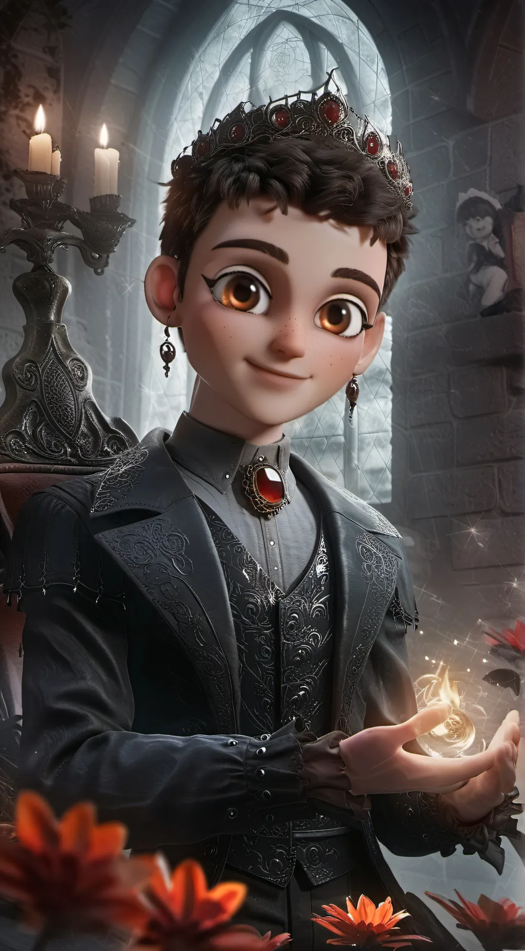 ai character: Mattheo riddle  background