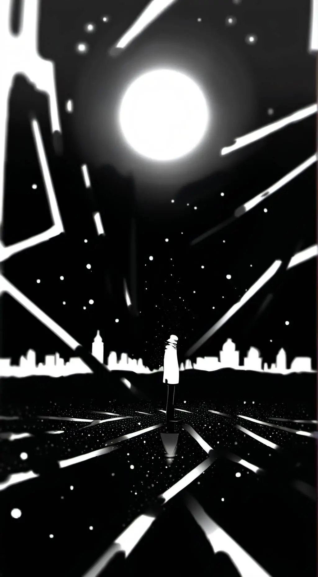 ai character: sun and moon show background