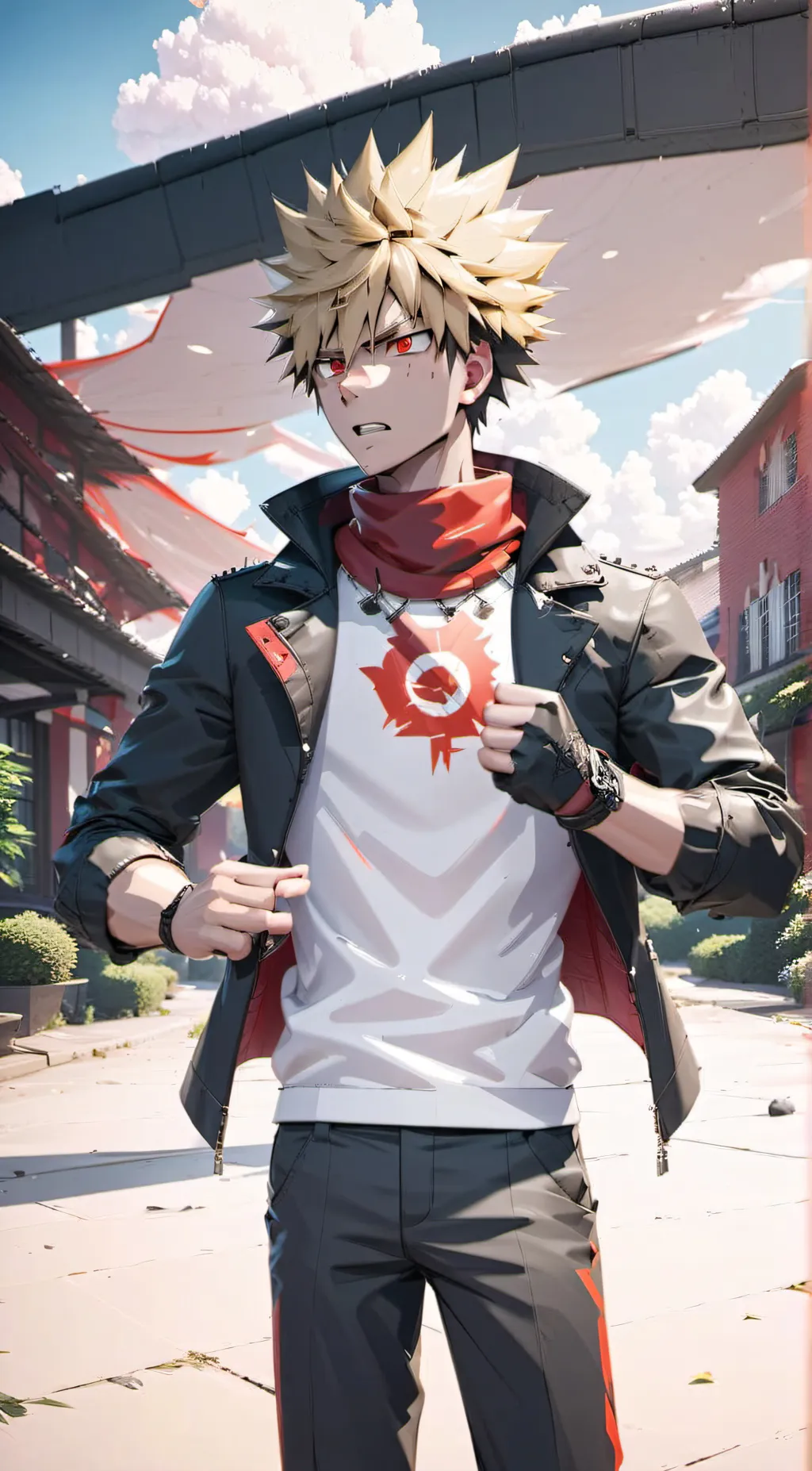 ai character: katsuki🧡bakugo background