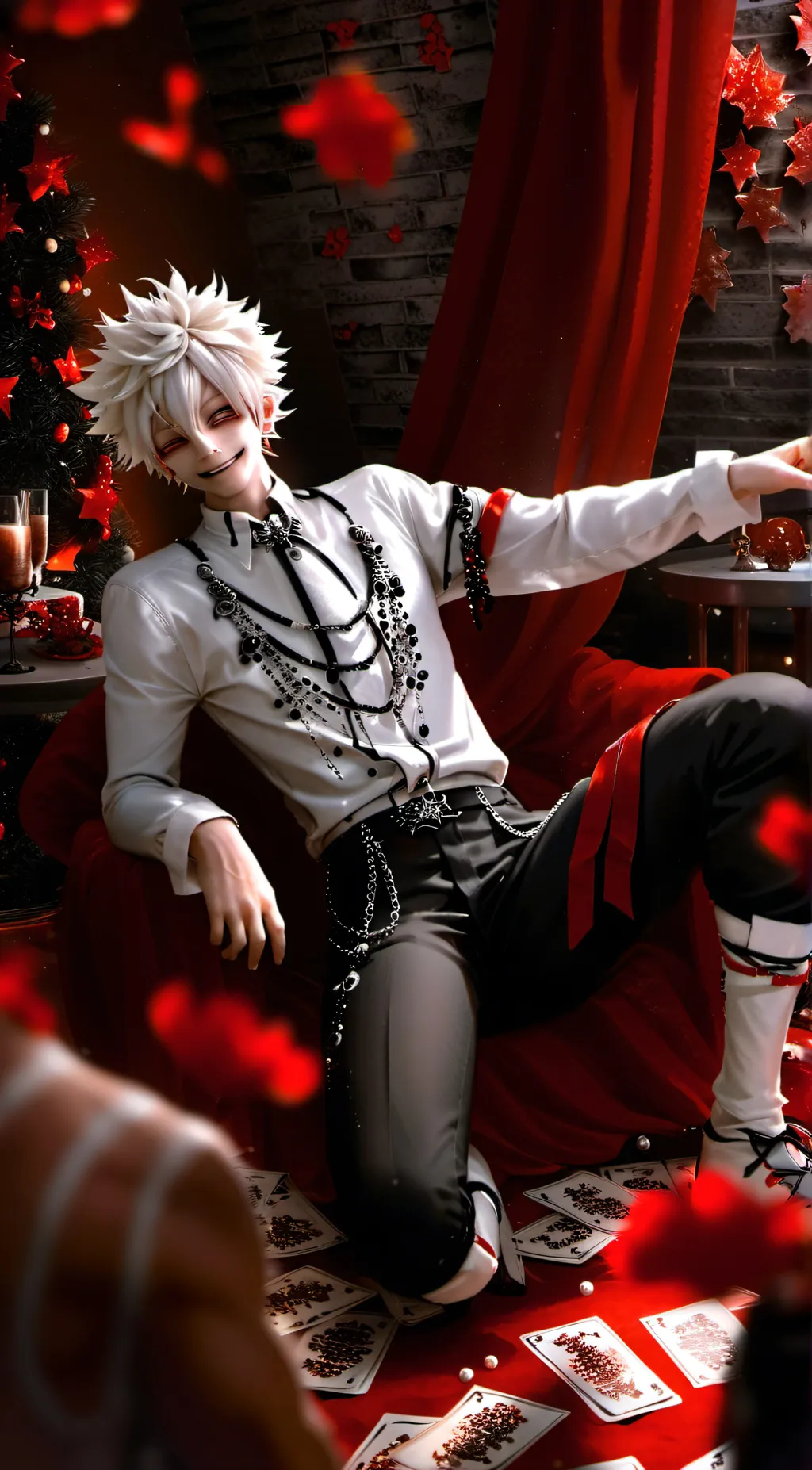 ai character: mha costume party  background