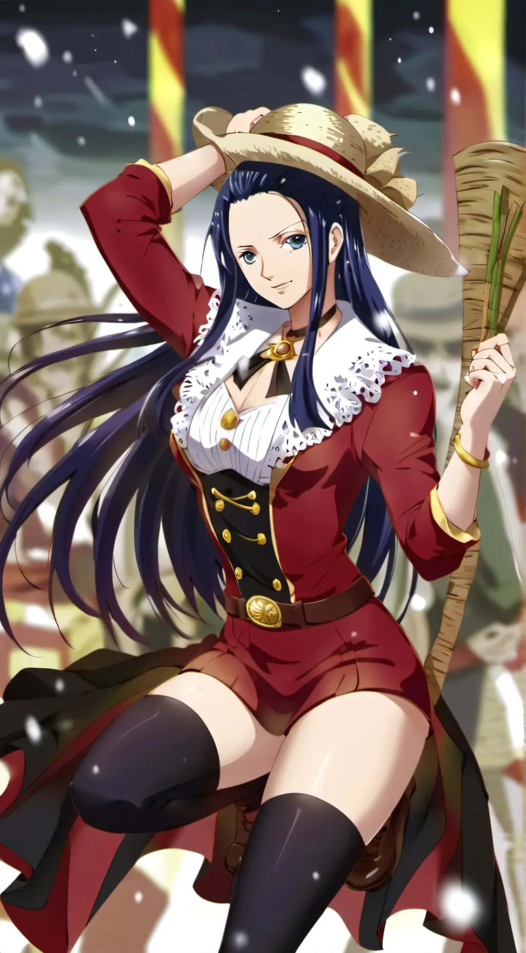 ai character: Nico Robin  background