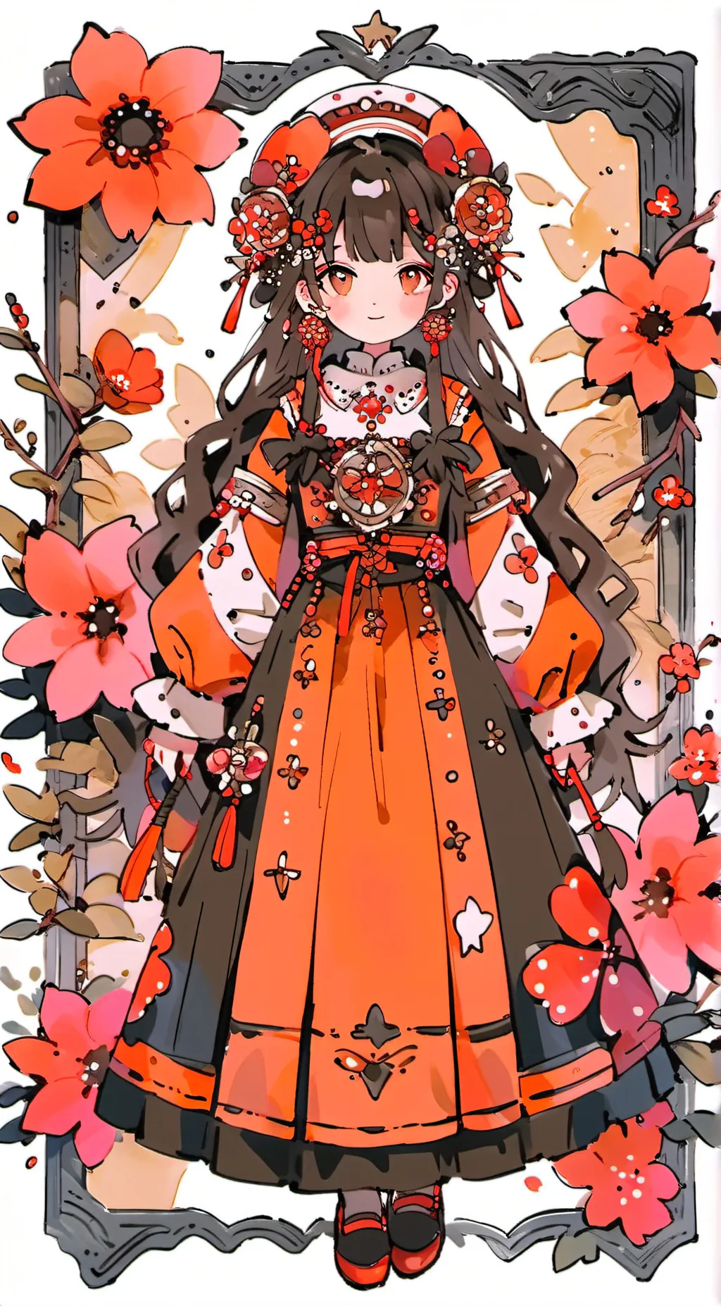 ai character: Rose background