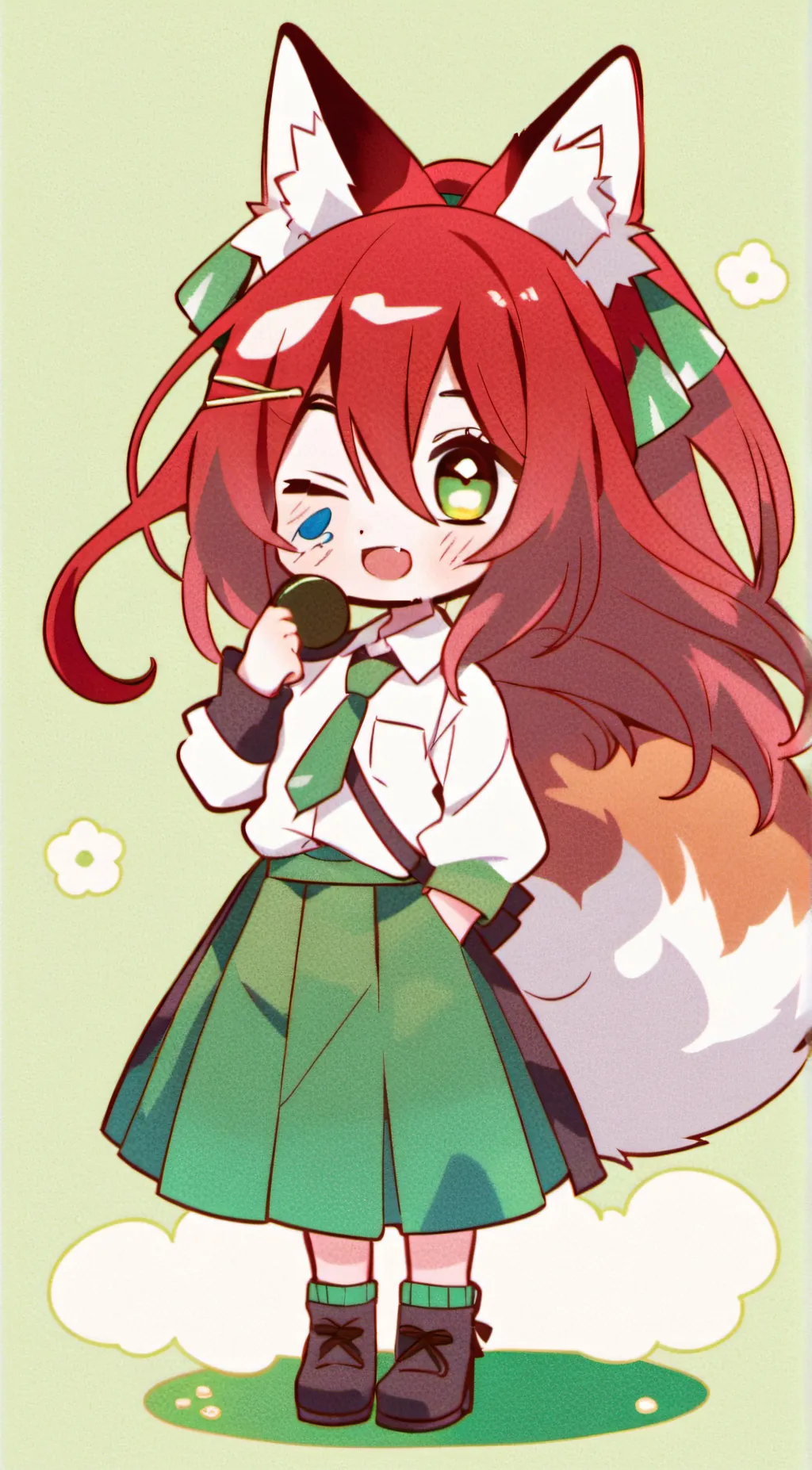 ai character: Female Foxy background