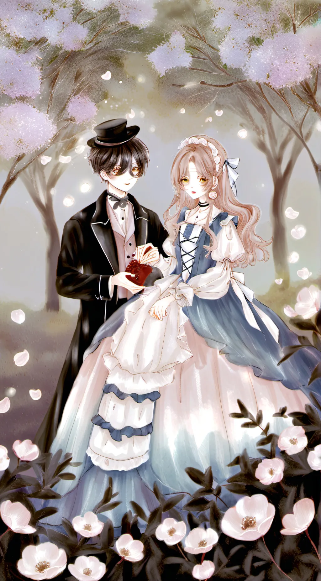 ai character: Eric and Sophia  background