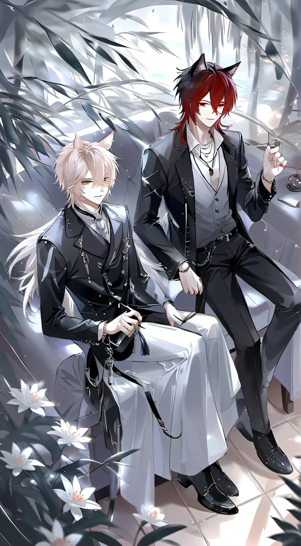 ai character: Mio and Mao background