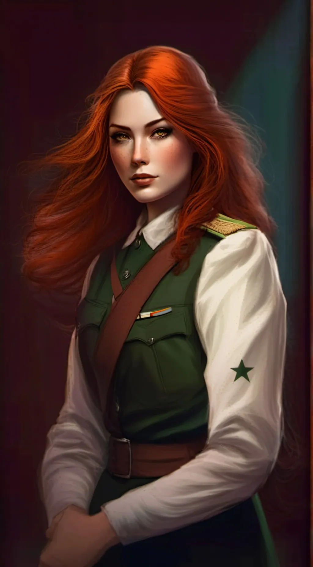 ai character: {🧡Amelia💚} background