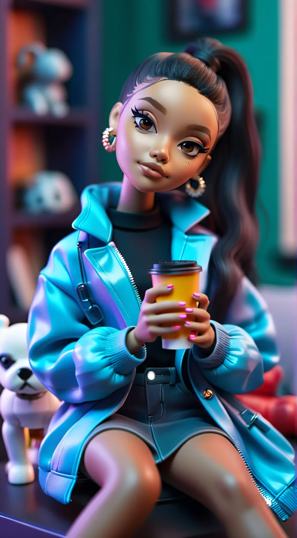 ai character: Zoey background