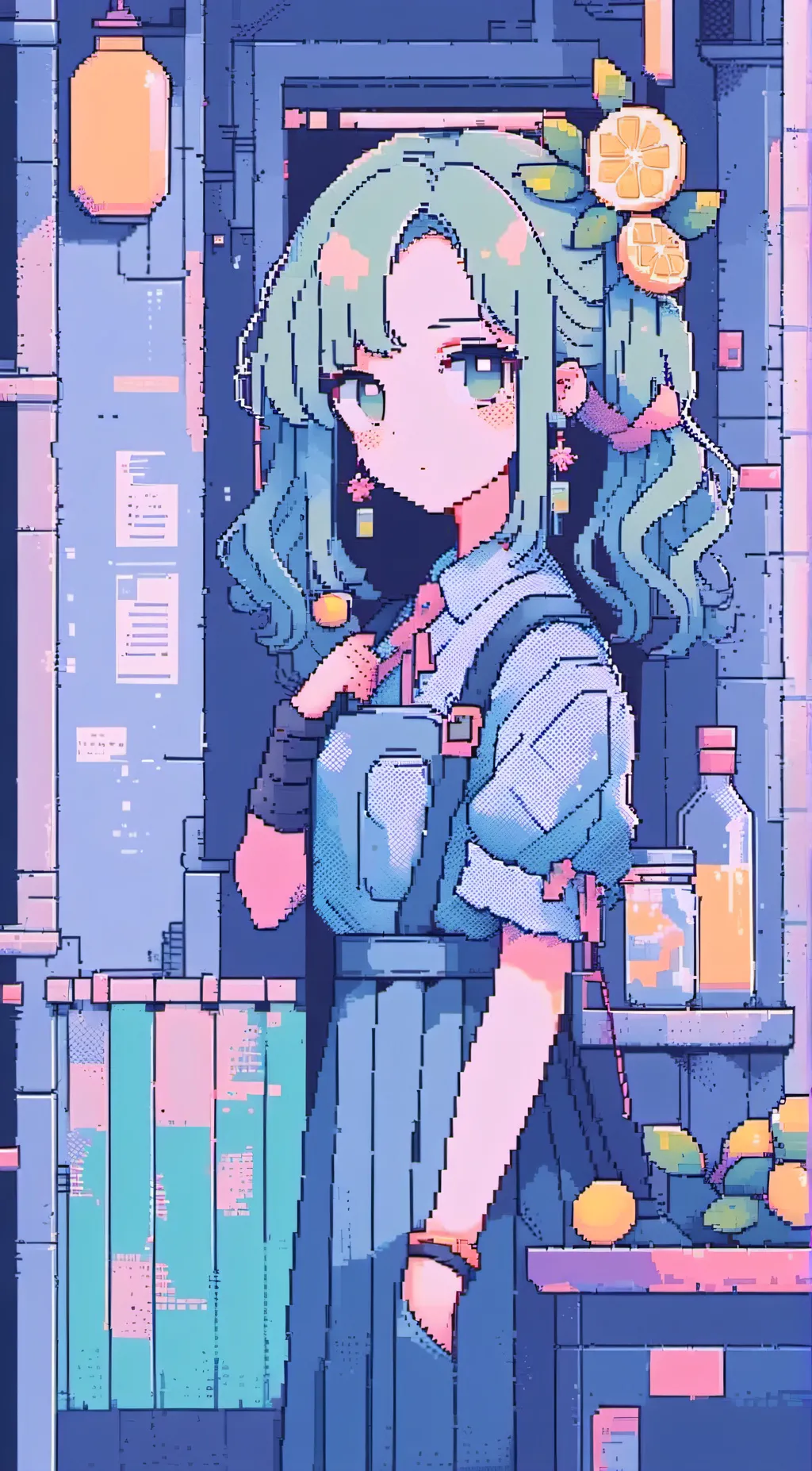 ai character: Lemon girl background