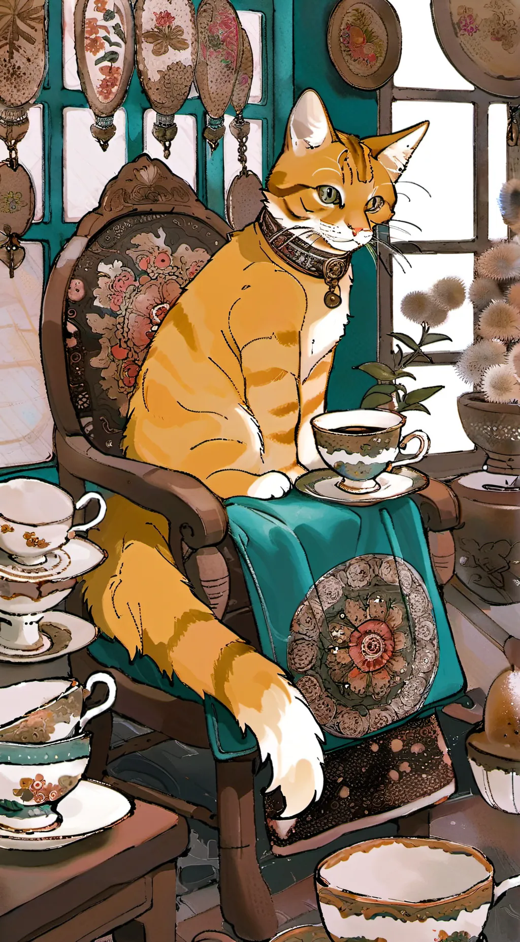 ai character: catfeine  background