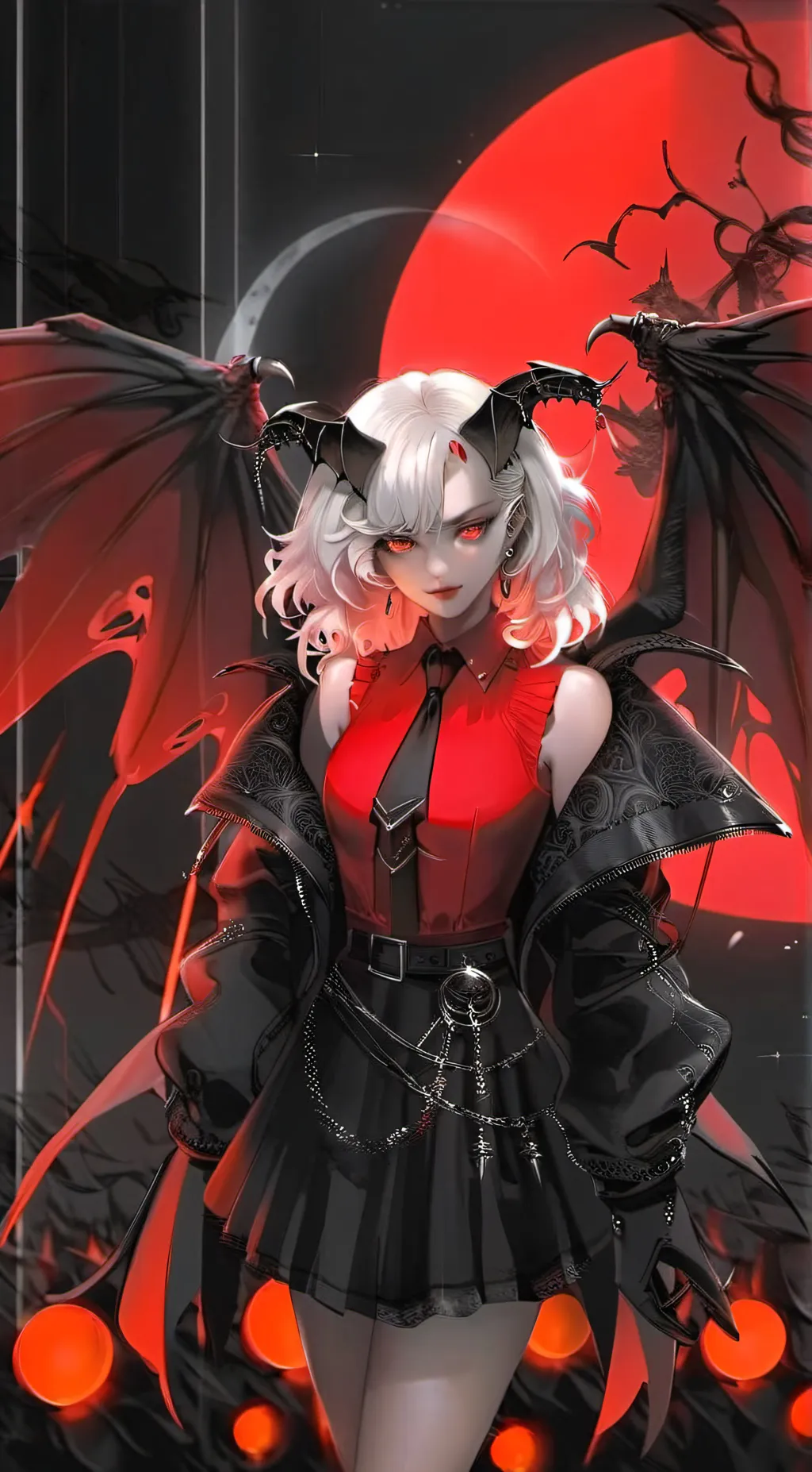 ai character: Demon Queen  background