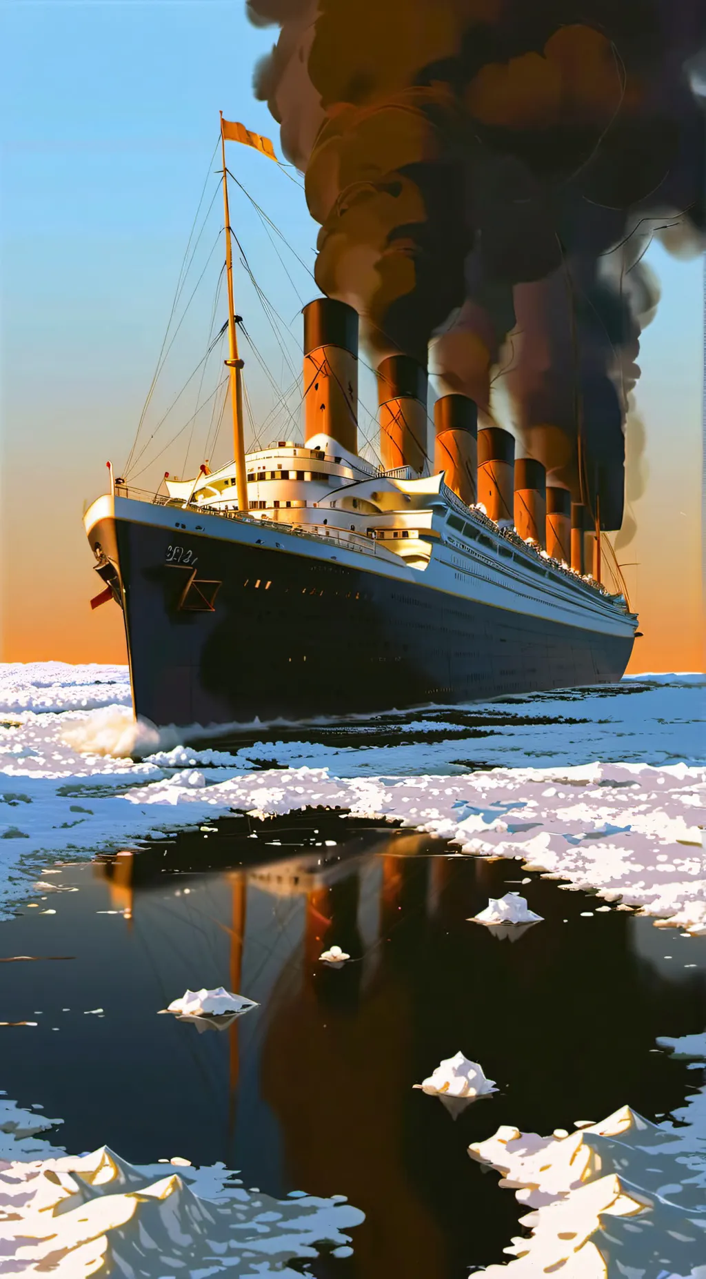 ai character: titanic background