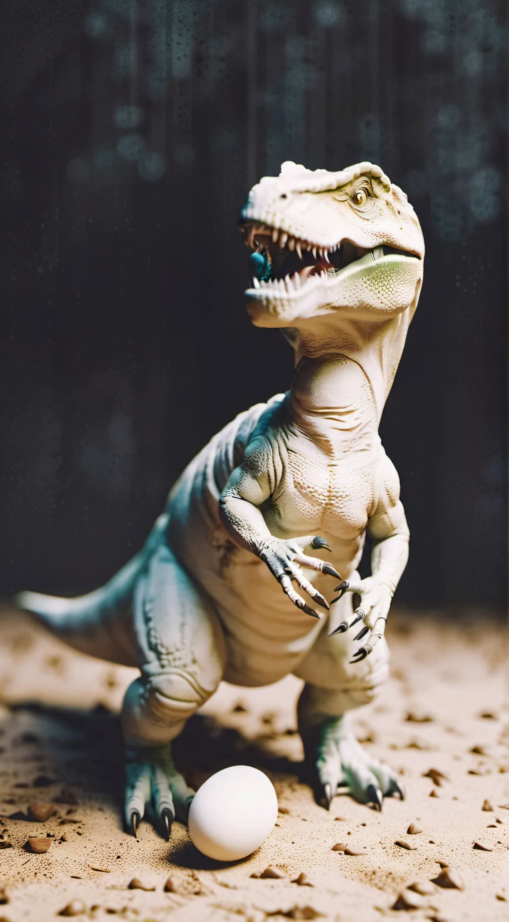 ai character: baby t rex background