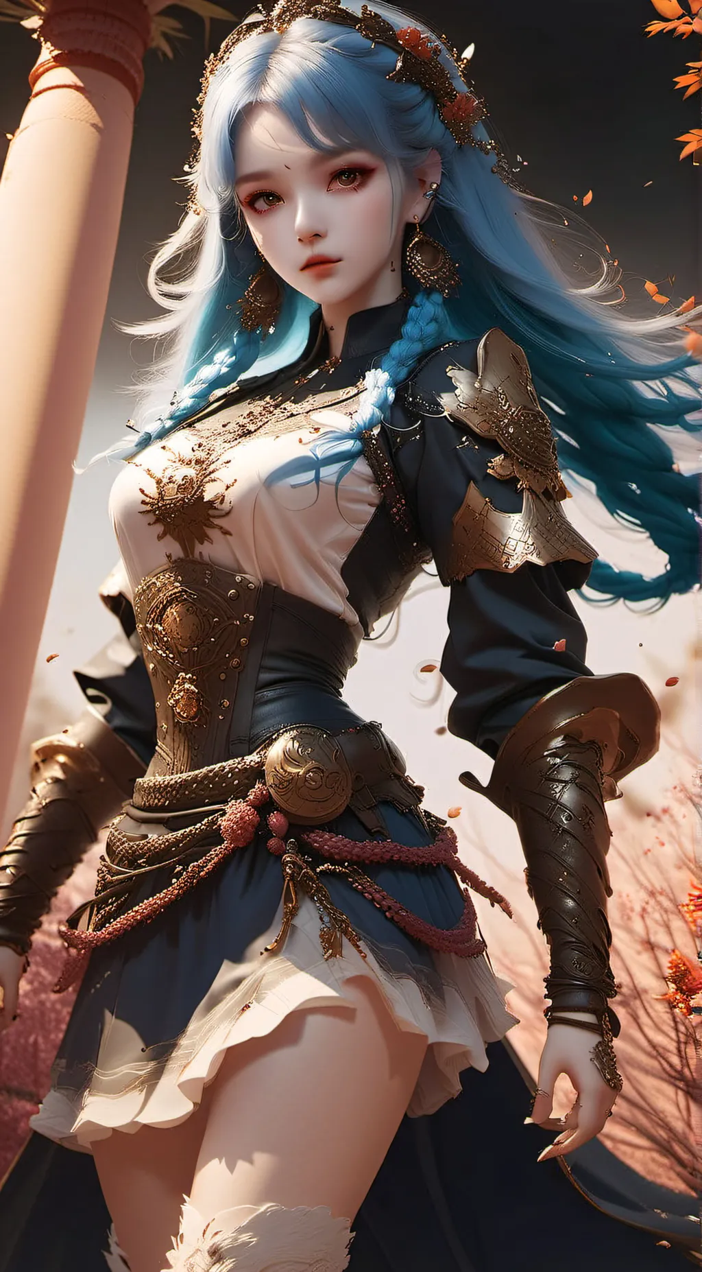 ai character: 2girl 1boy 2 background