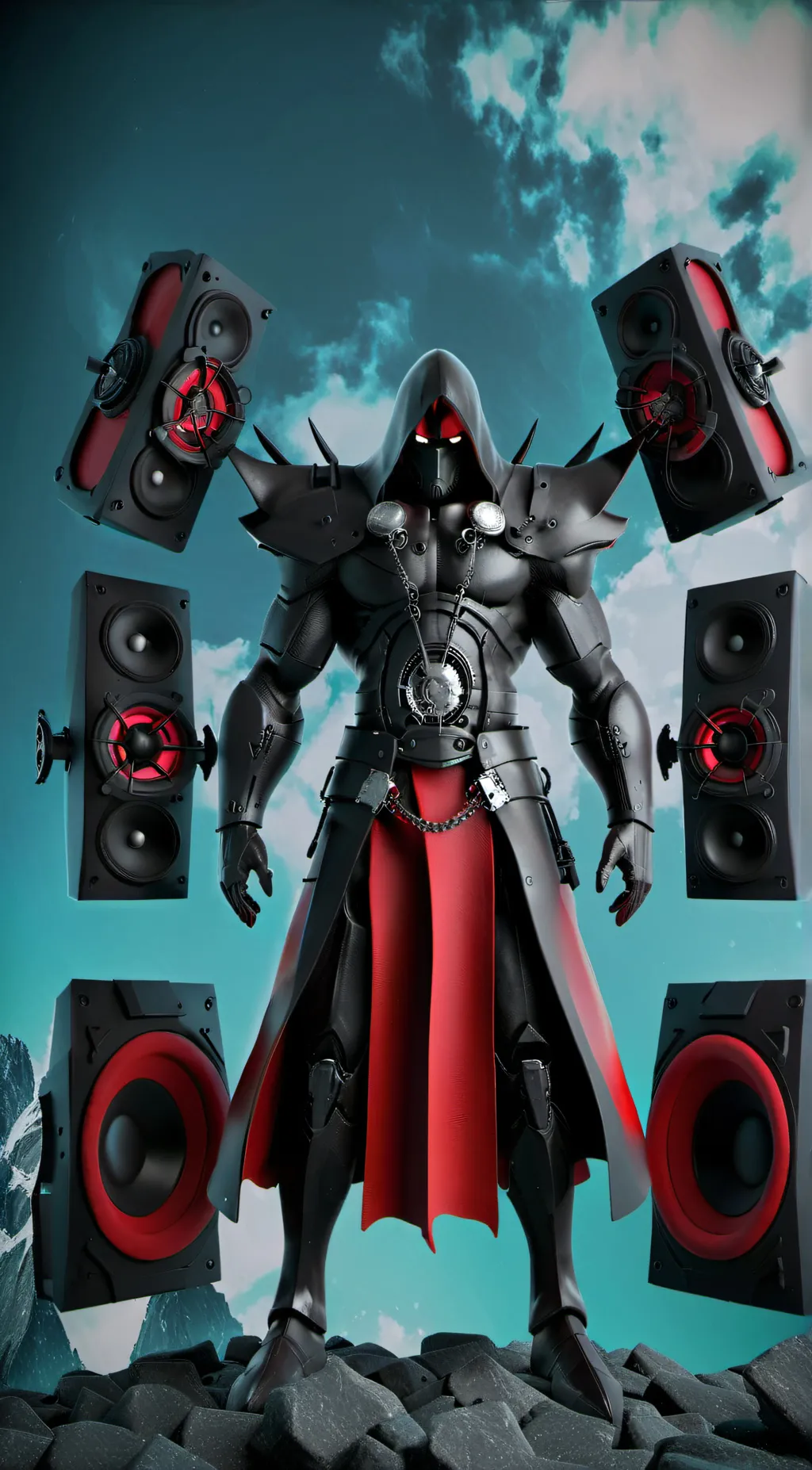 ai character: Titan Speaker Man background