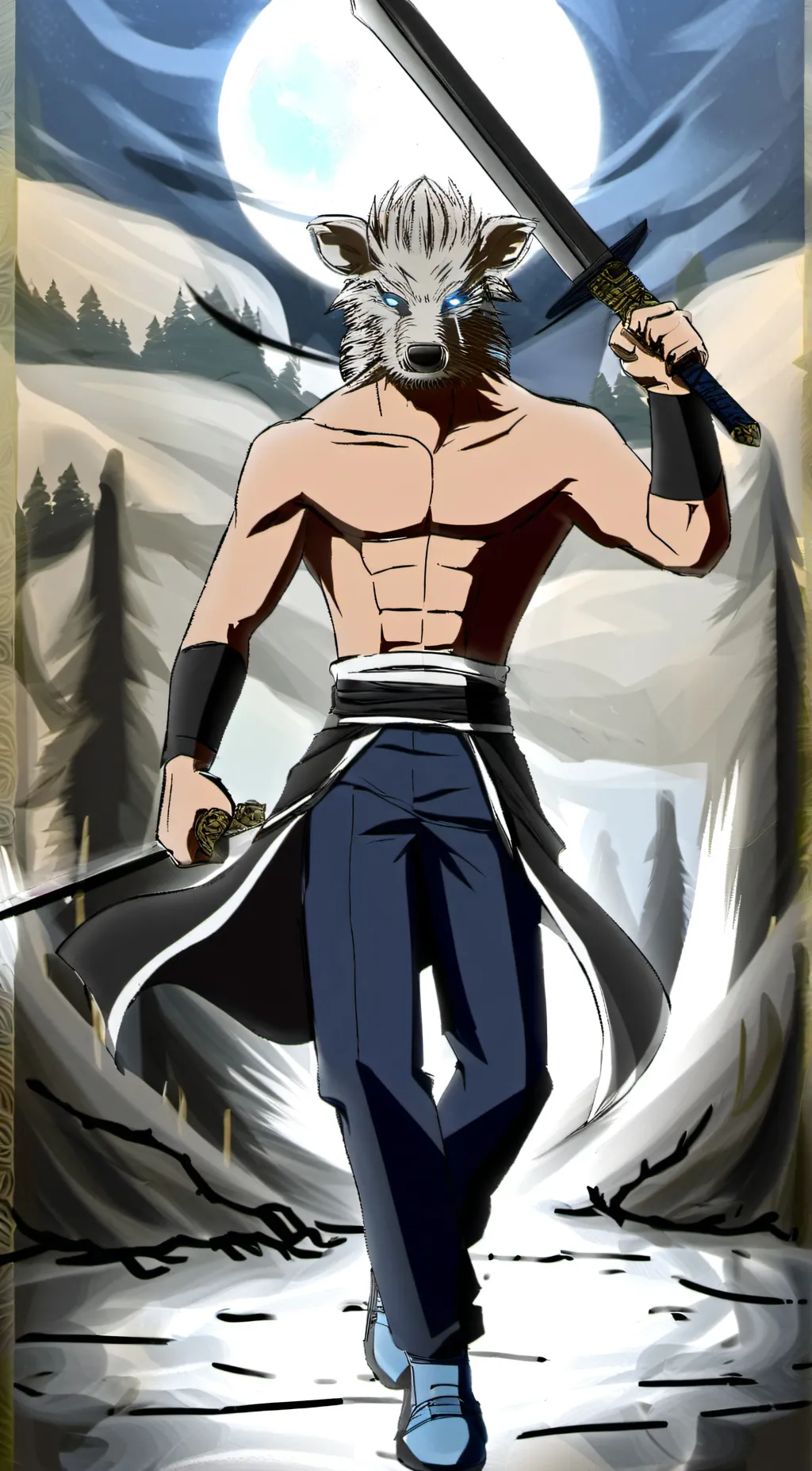 ai character: Inosuke background