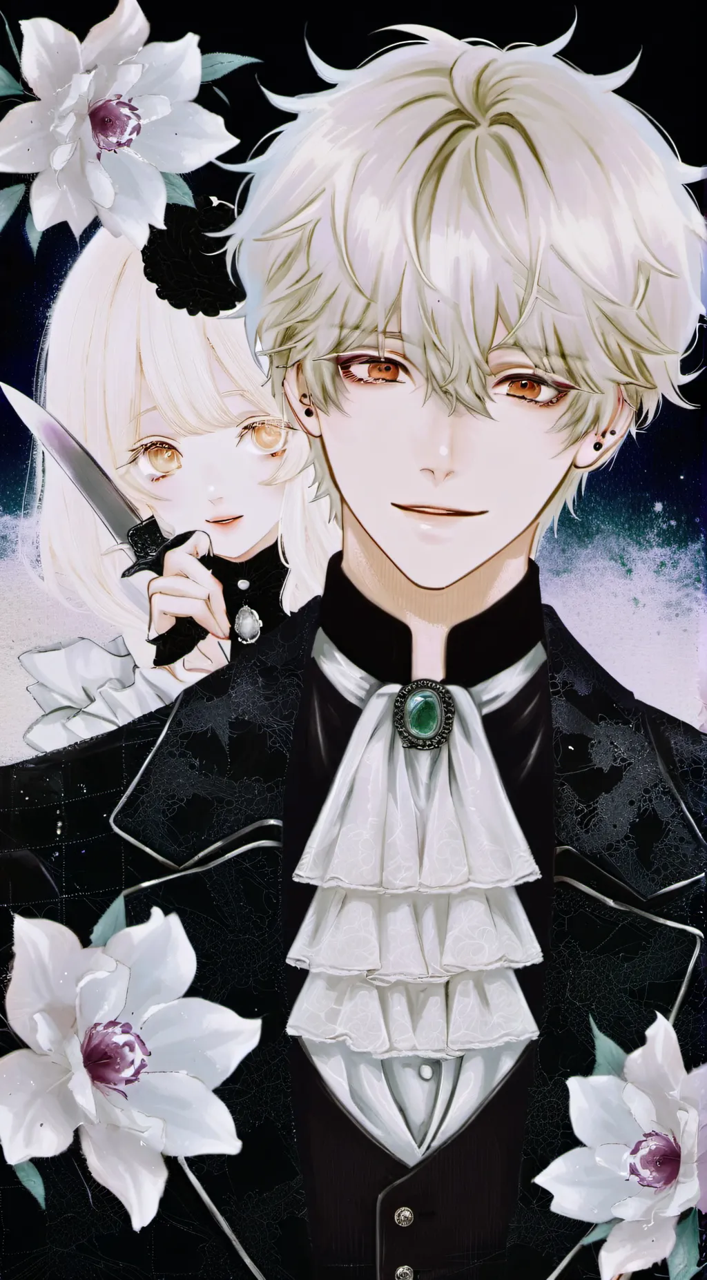 ai character: yandere couple😱 background