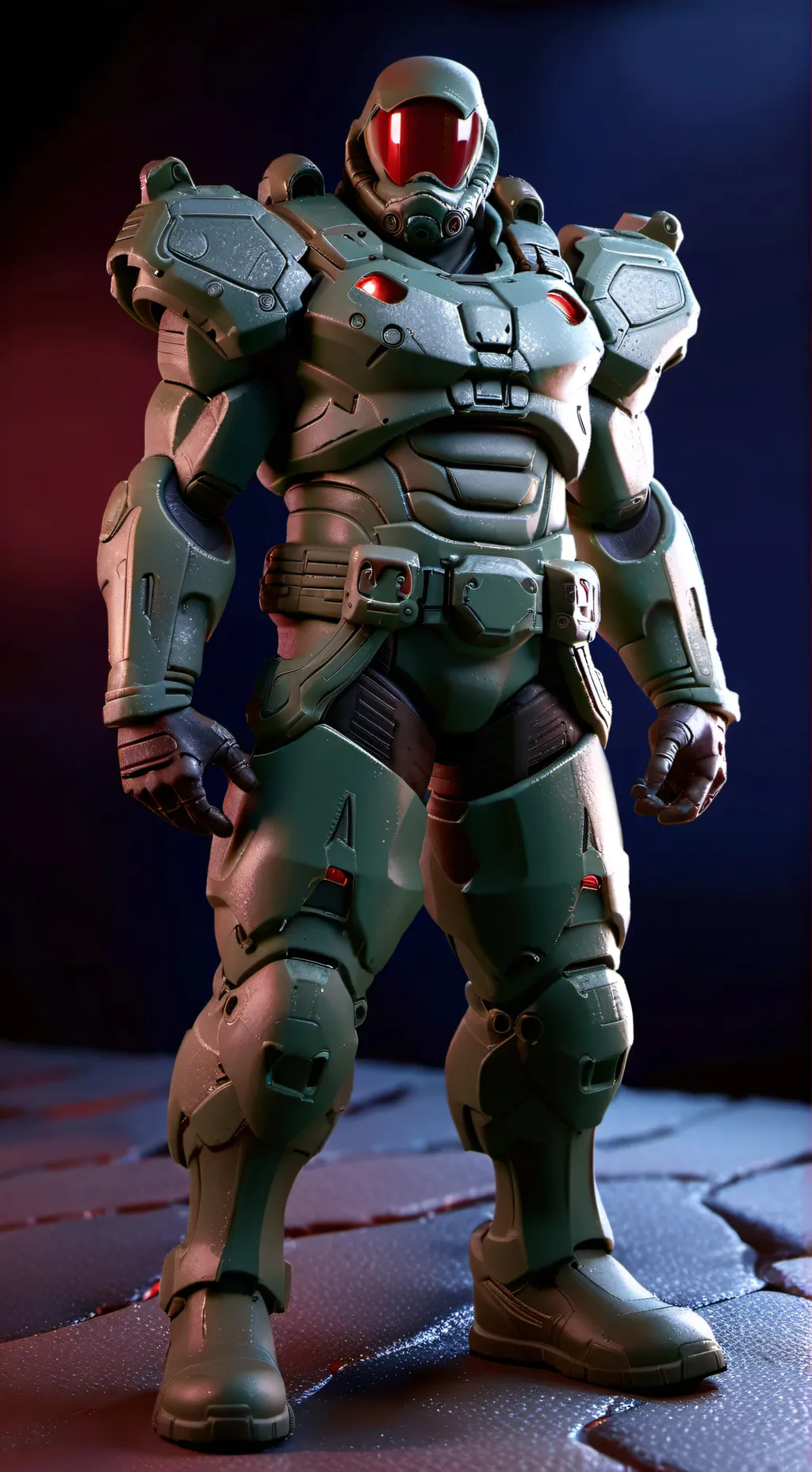 ai character: Doomguy background