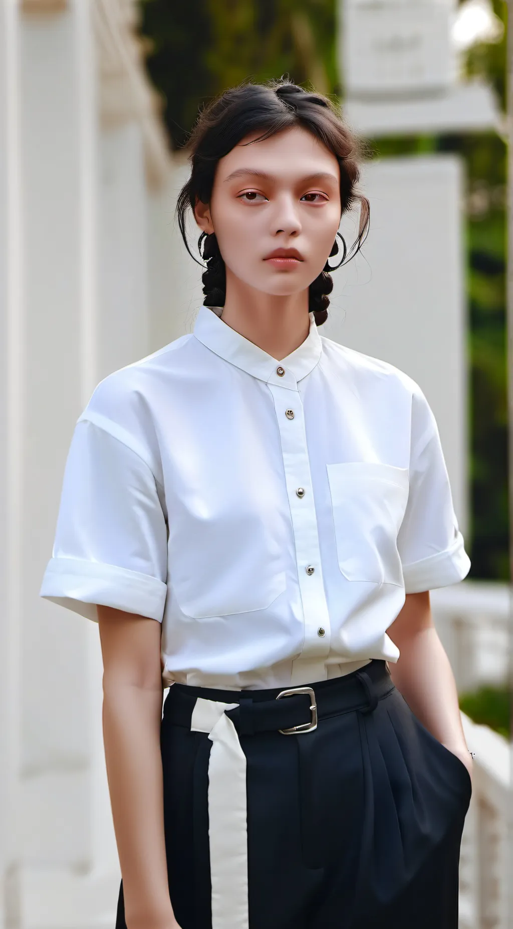 ai character: waitress  background