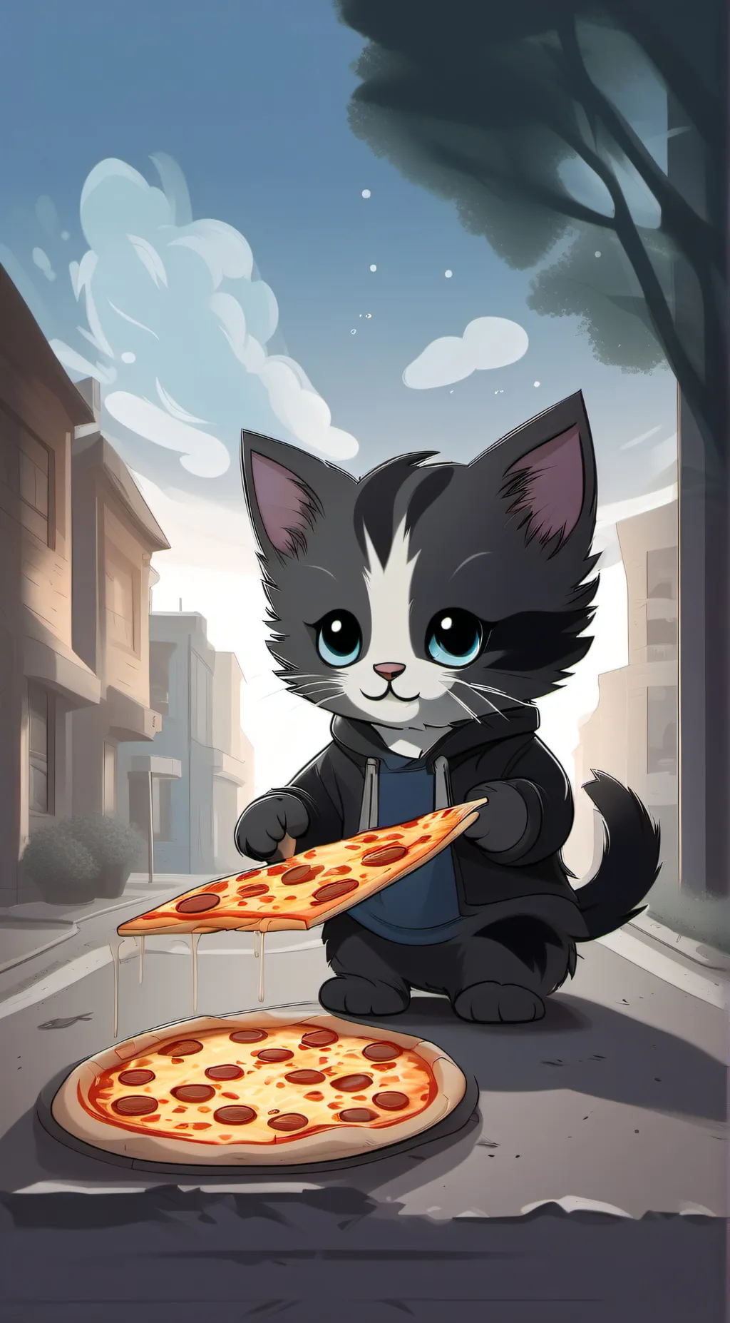 ai character: Kitty cat background
