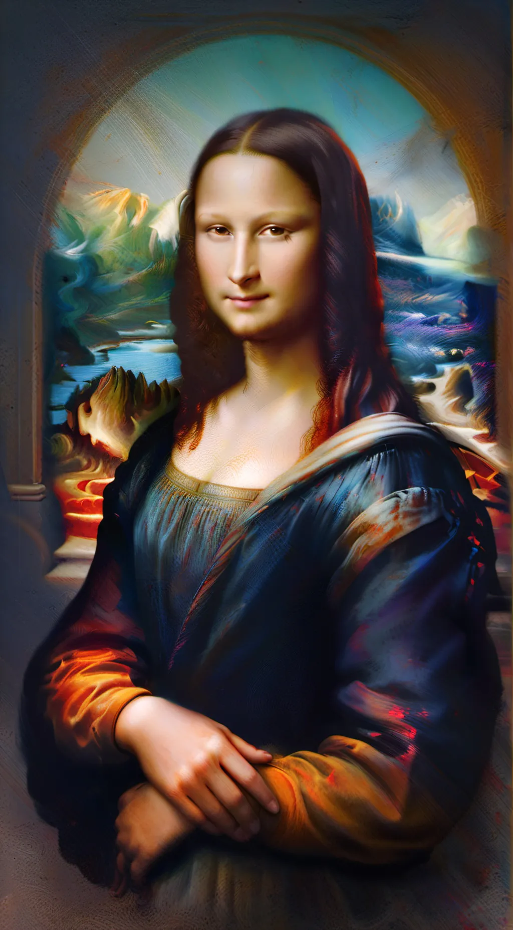ai character: Mona Lisa  background